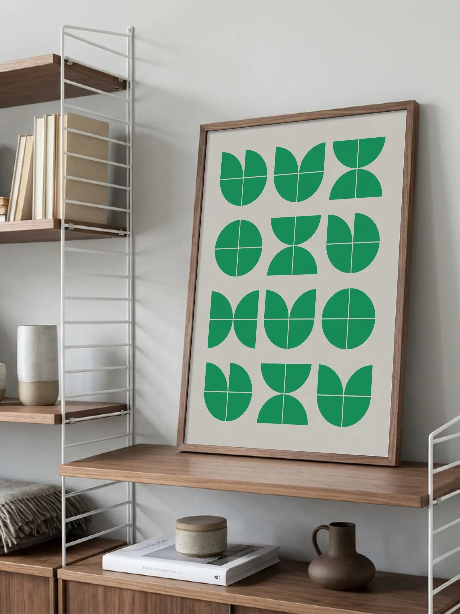 Leafy Grid — Bauhaus Poster