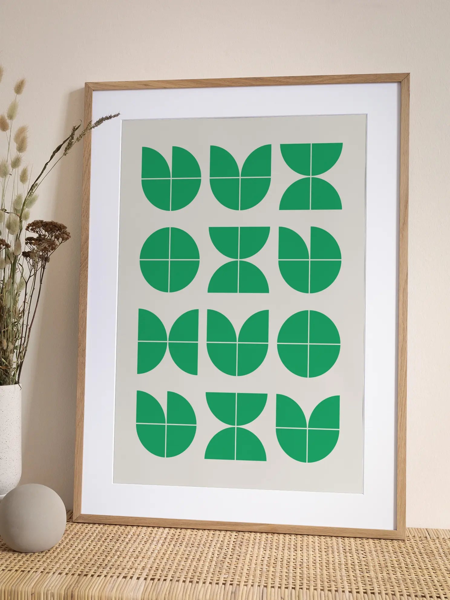 Leafy Grid — Bauhaus Poster
