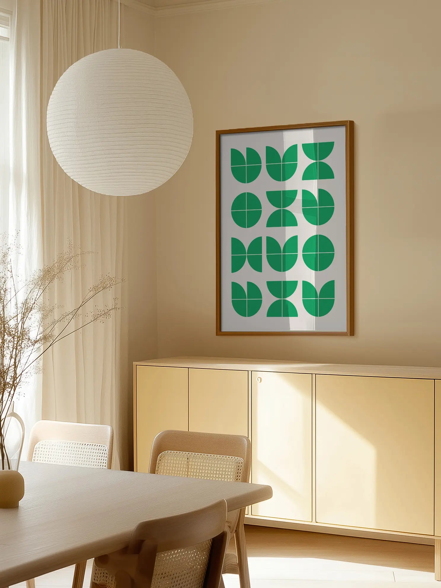 Leafy Grid — Bauhaus Poster