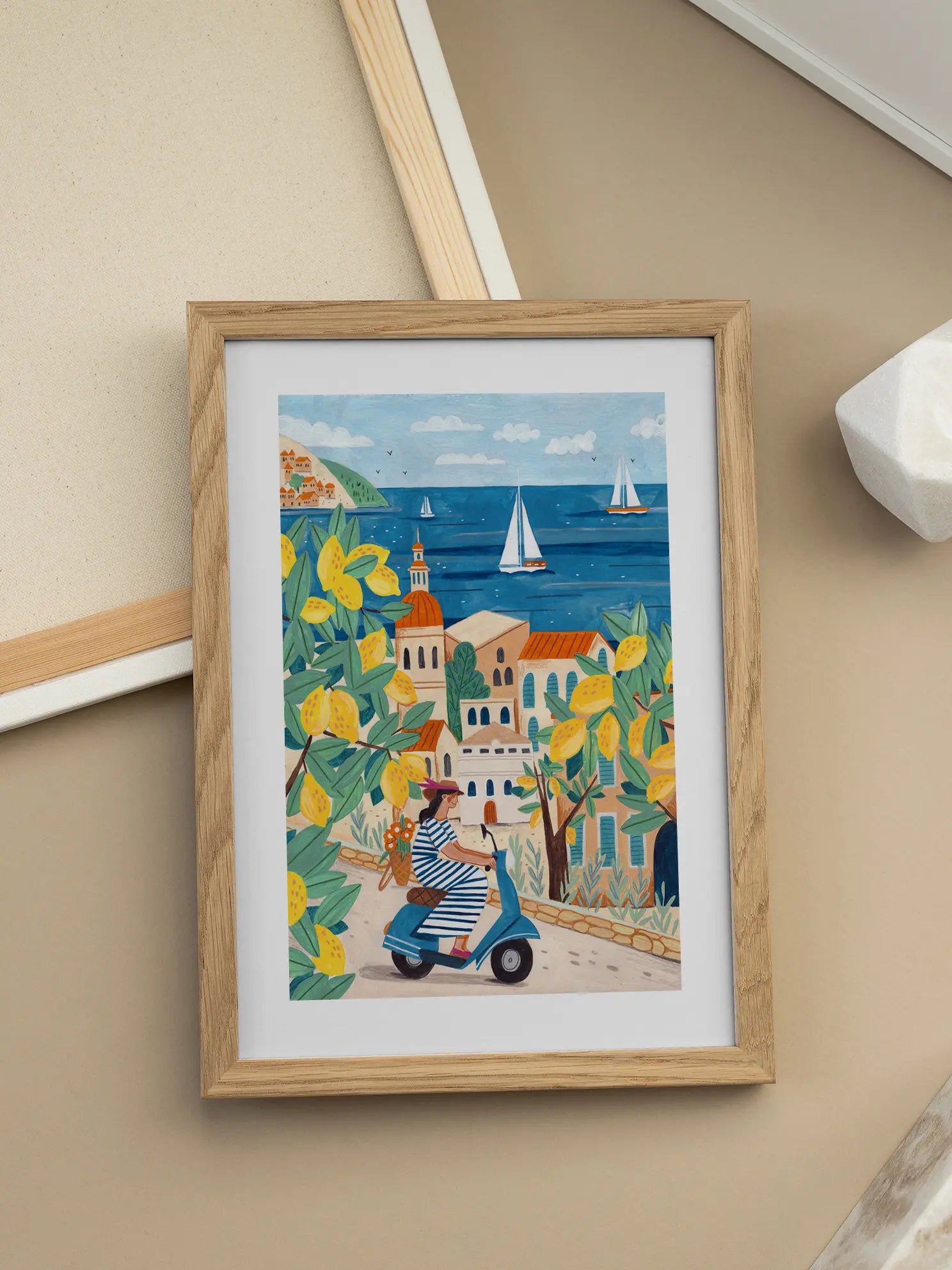 Lemon Scooter Poster