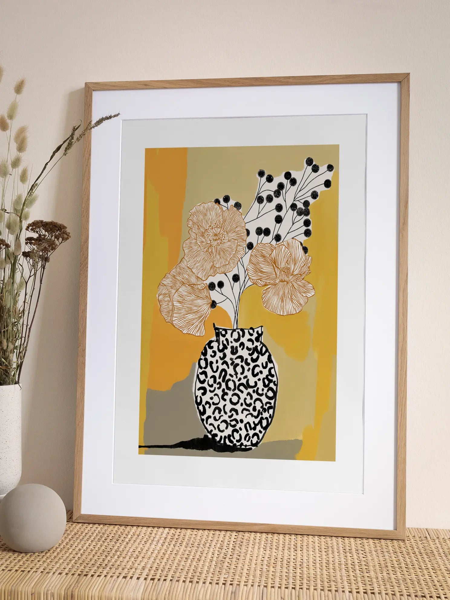 Leopard Vase Poster