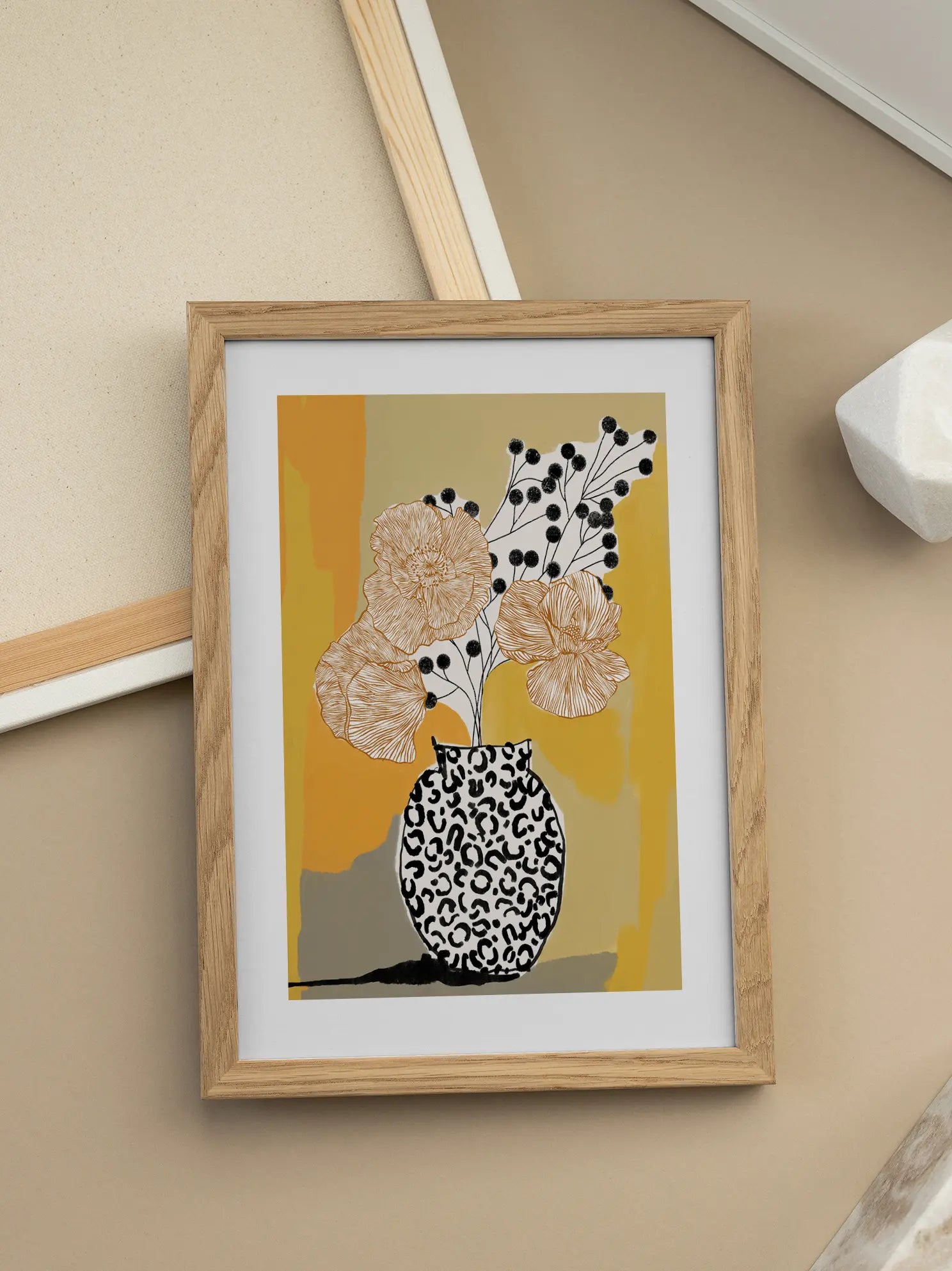 Leopard Vase Poster