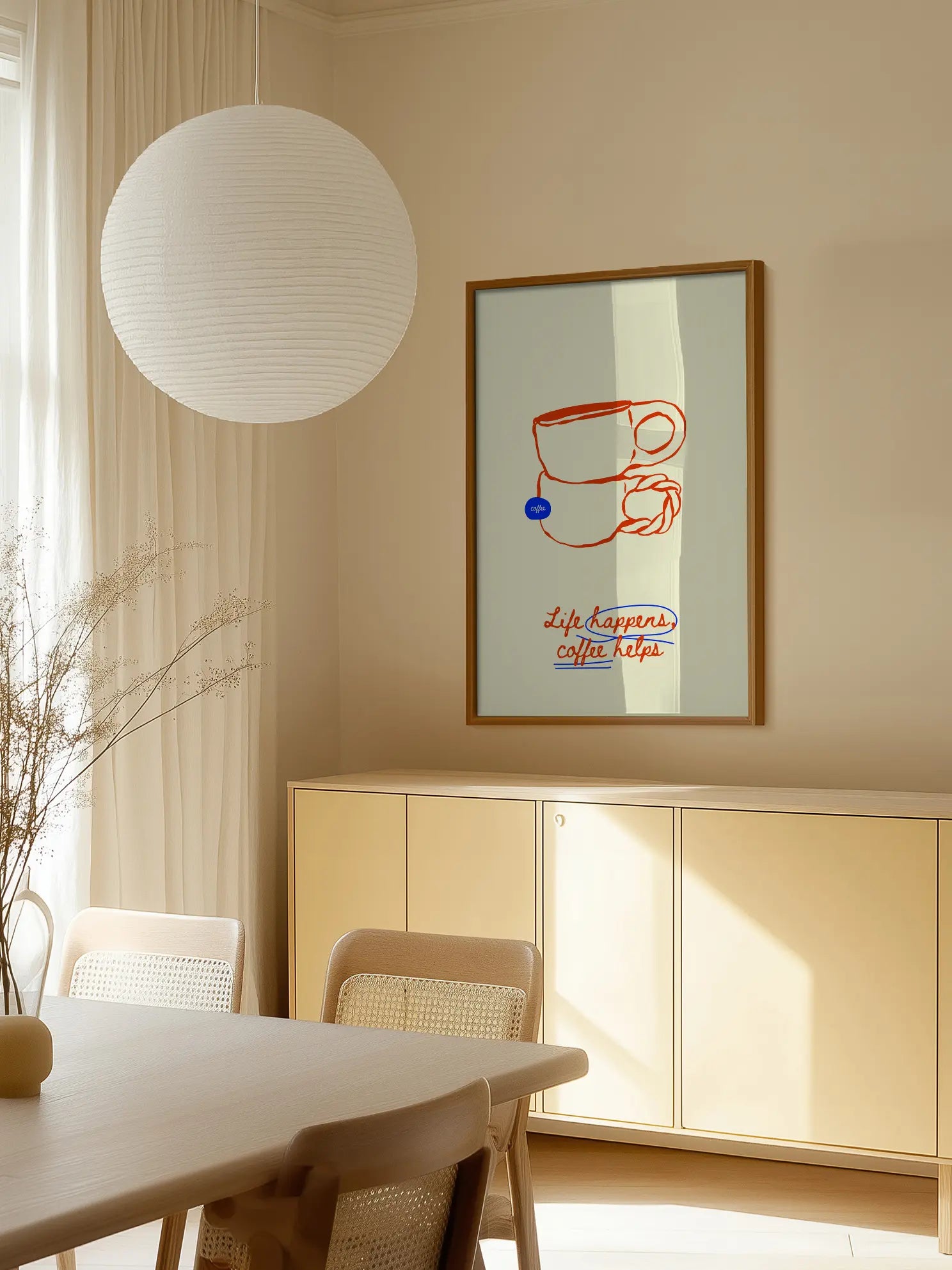 Life Happens Coffee Helps Poster
