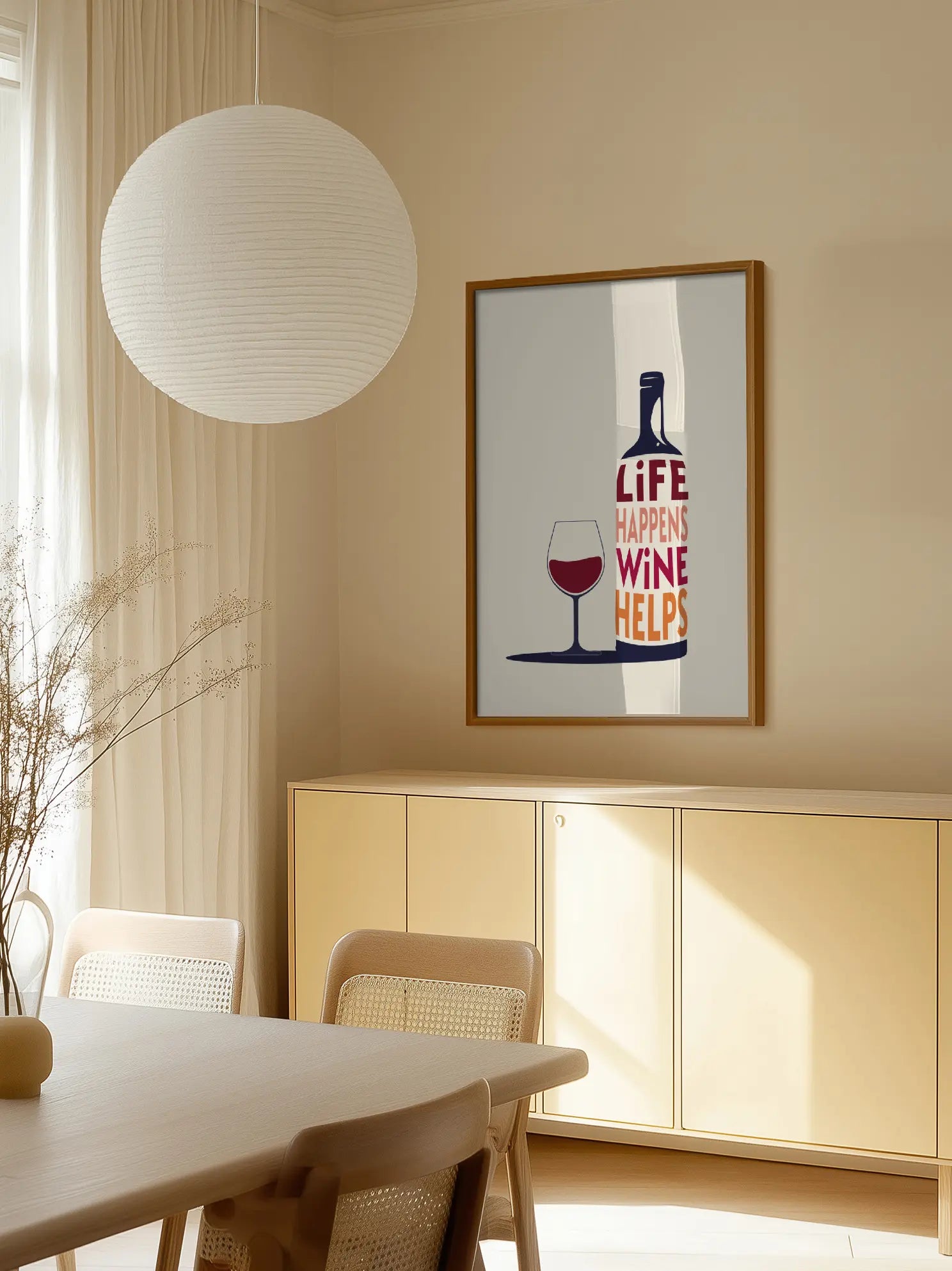 Life Happens Wine Helps Poster