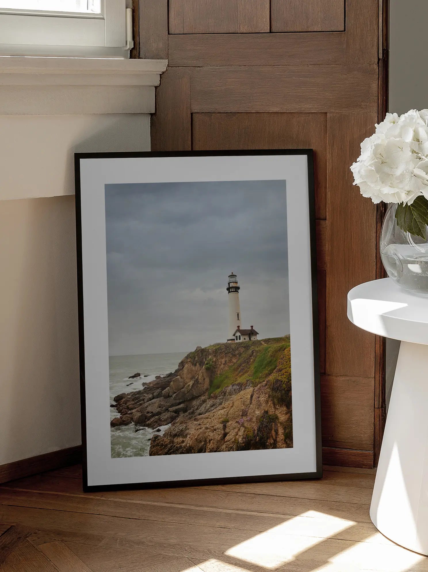 Lighthouse on a Cliff Poster