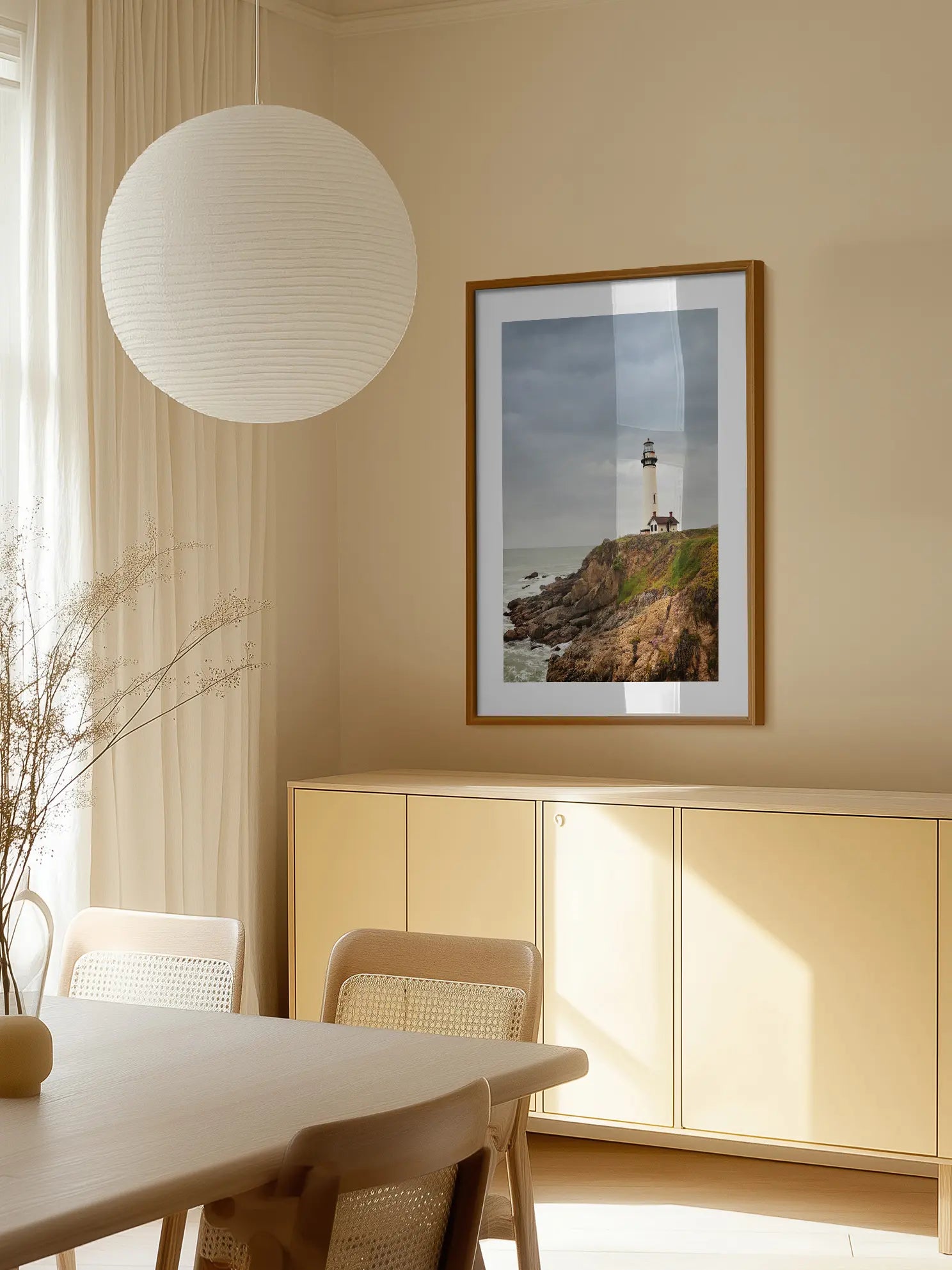 Lighthouse on a Cliff Poster