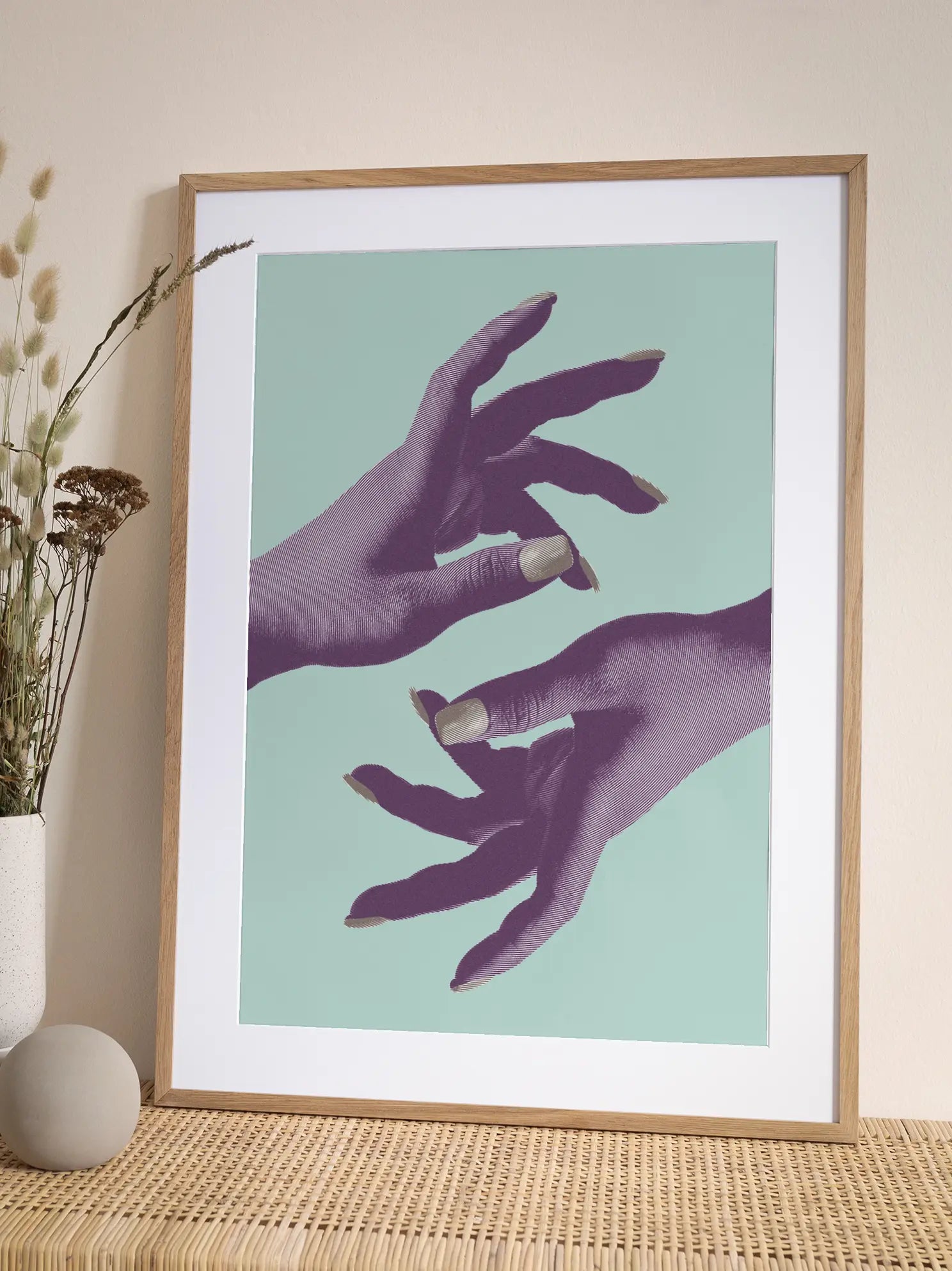 Lilac Hands Poster