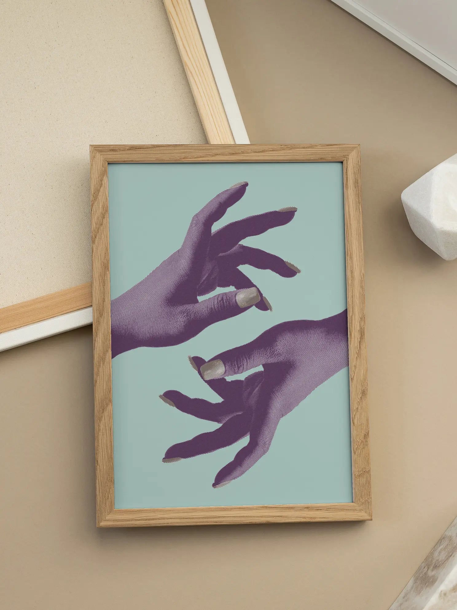 Lilac Hands Poster