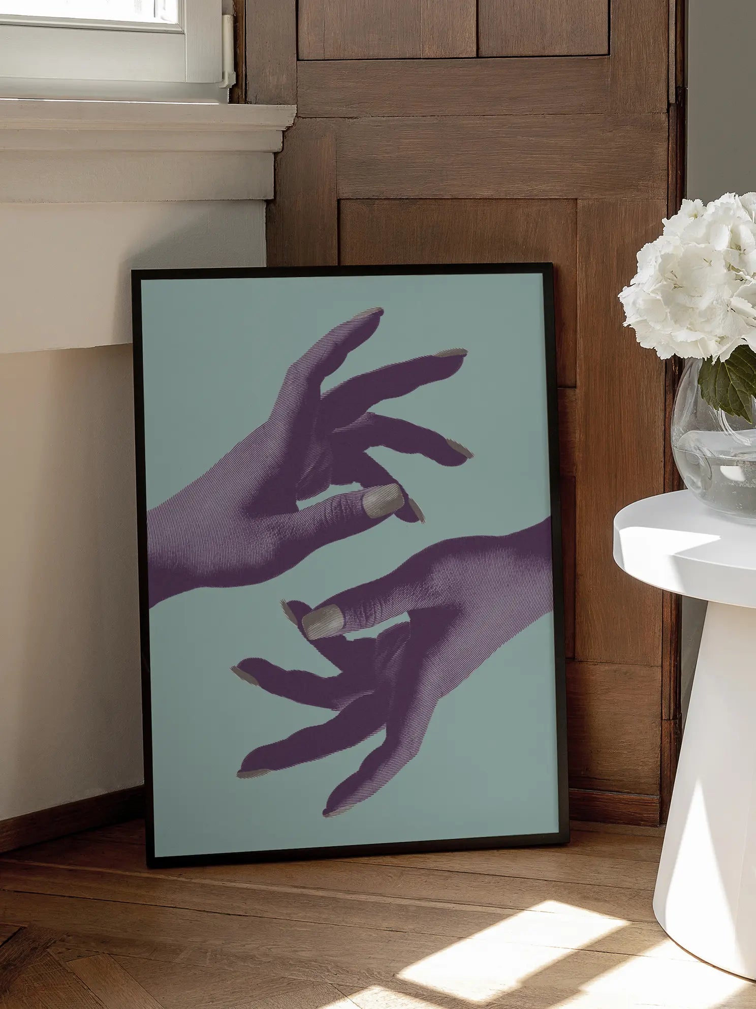 Lilac Hands Poster