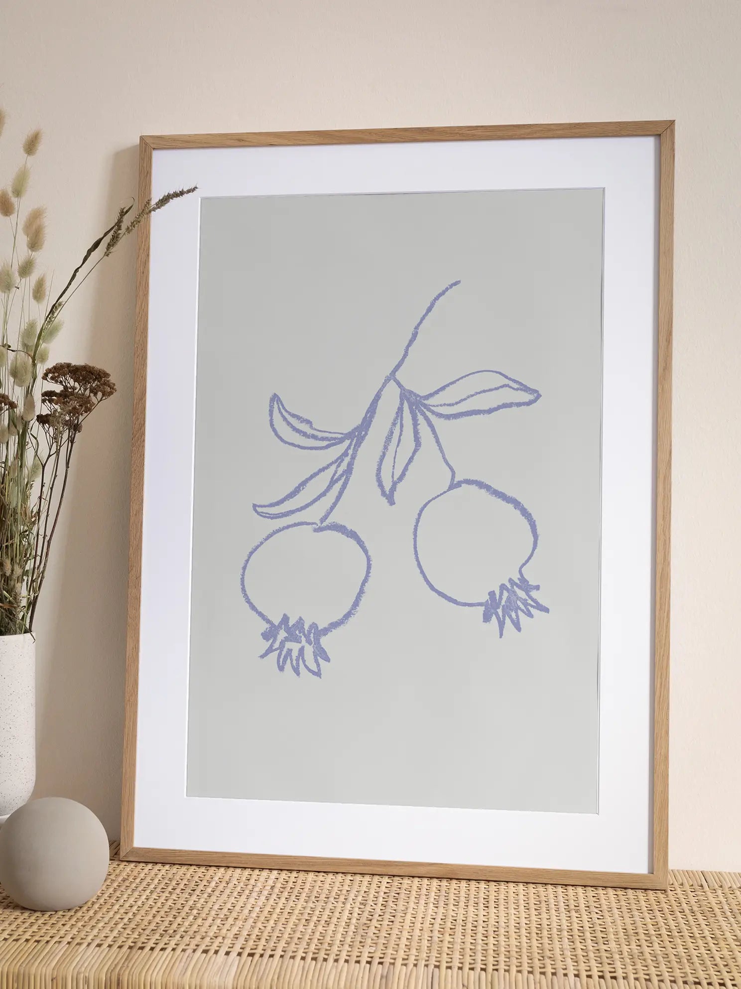 Lilac Pomegranates Poster