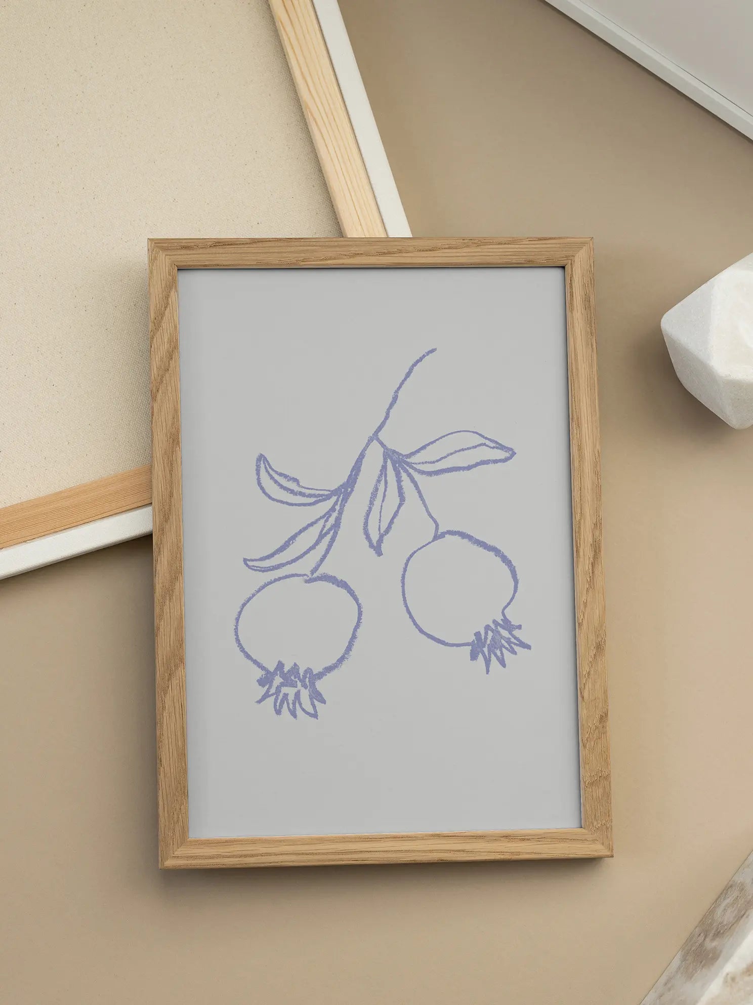 Lilac Pomegranates Poster