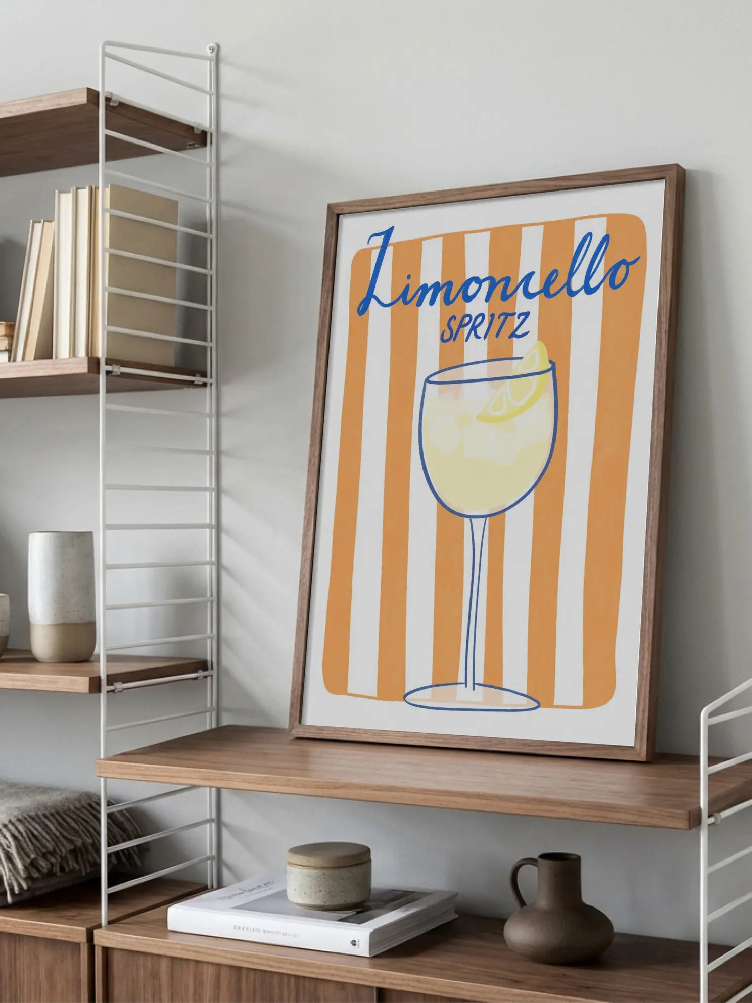 Limoncello Spritz Stripes Poster
