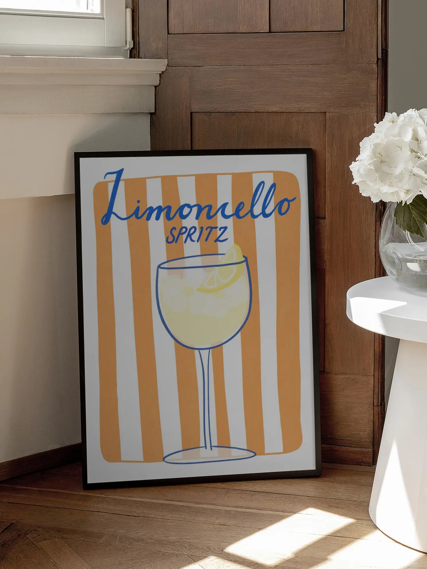 Limoncello Spritz Stripes Poster