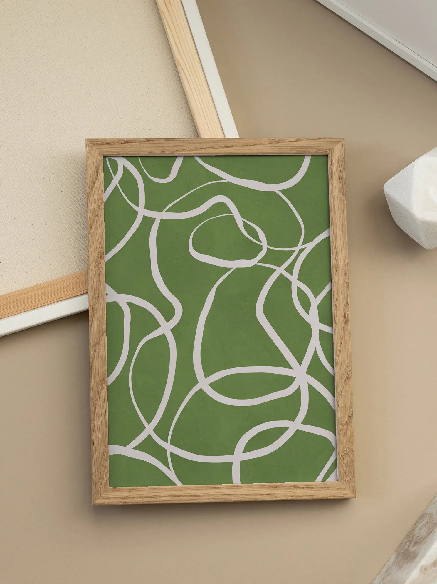 Line Art Green Poster