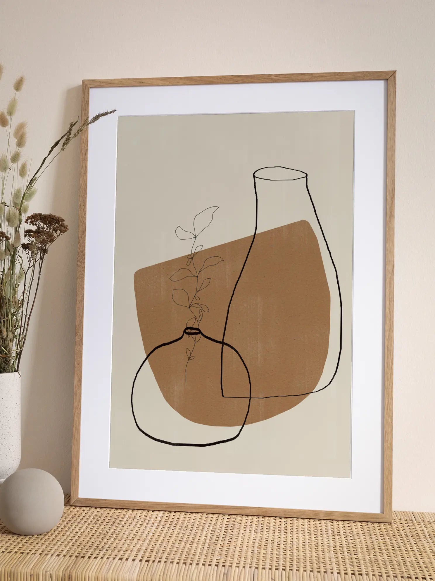 Line Art Vases Poster