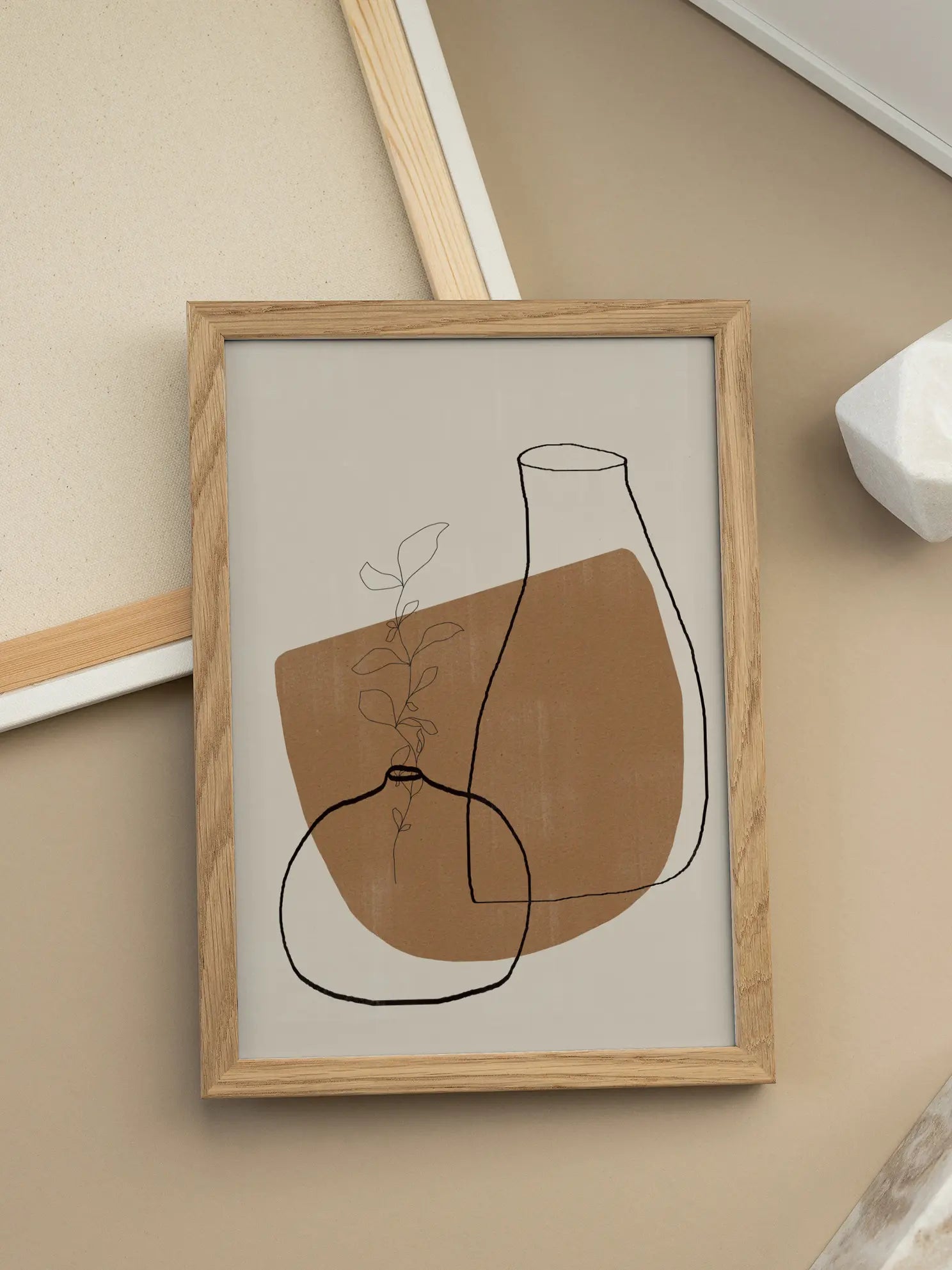 Line Art Vases Poster