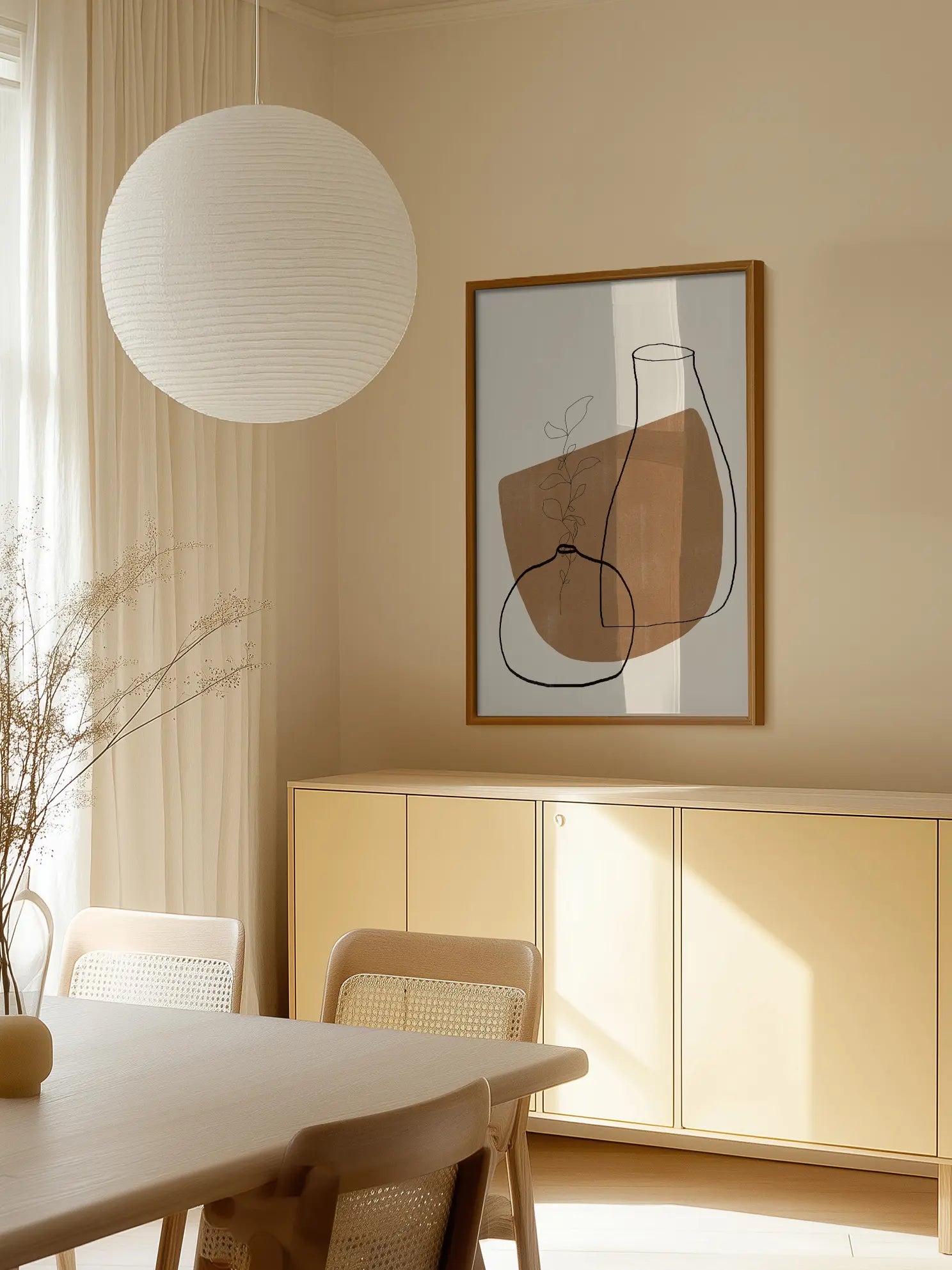 Line Art Vases Poster