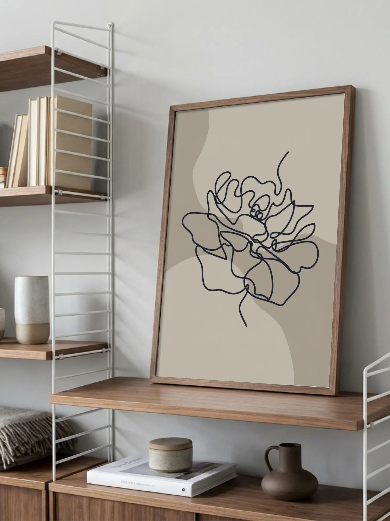 Line Flower Poster