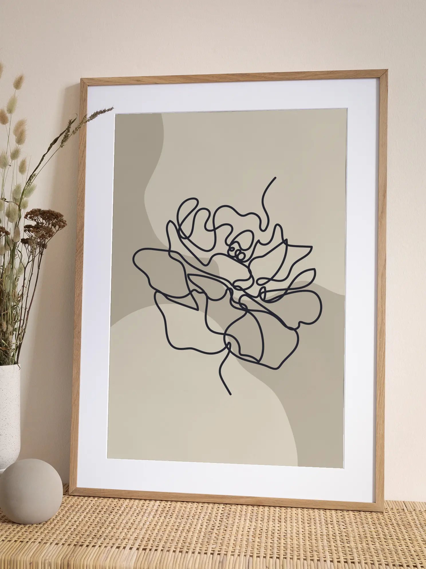 Line Flower Poster