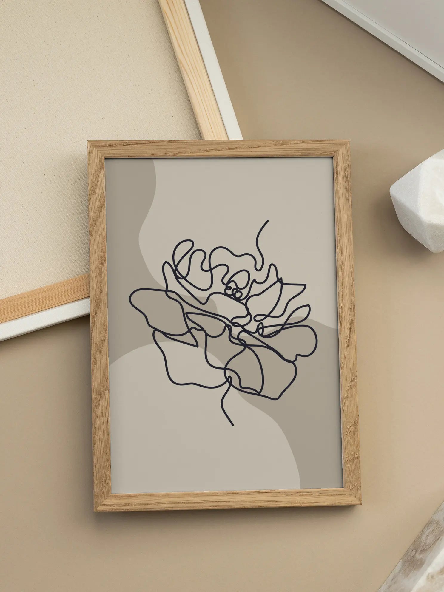 Line Flower Poster