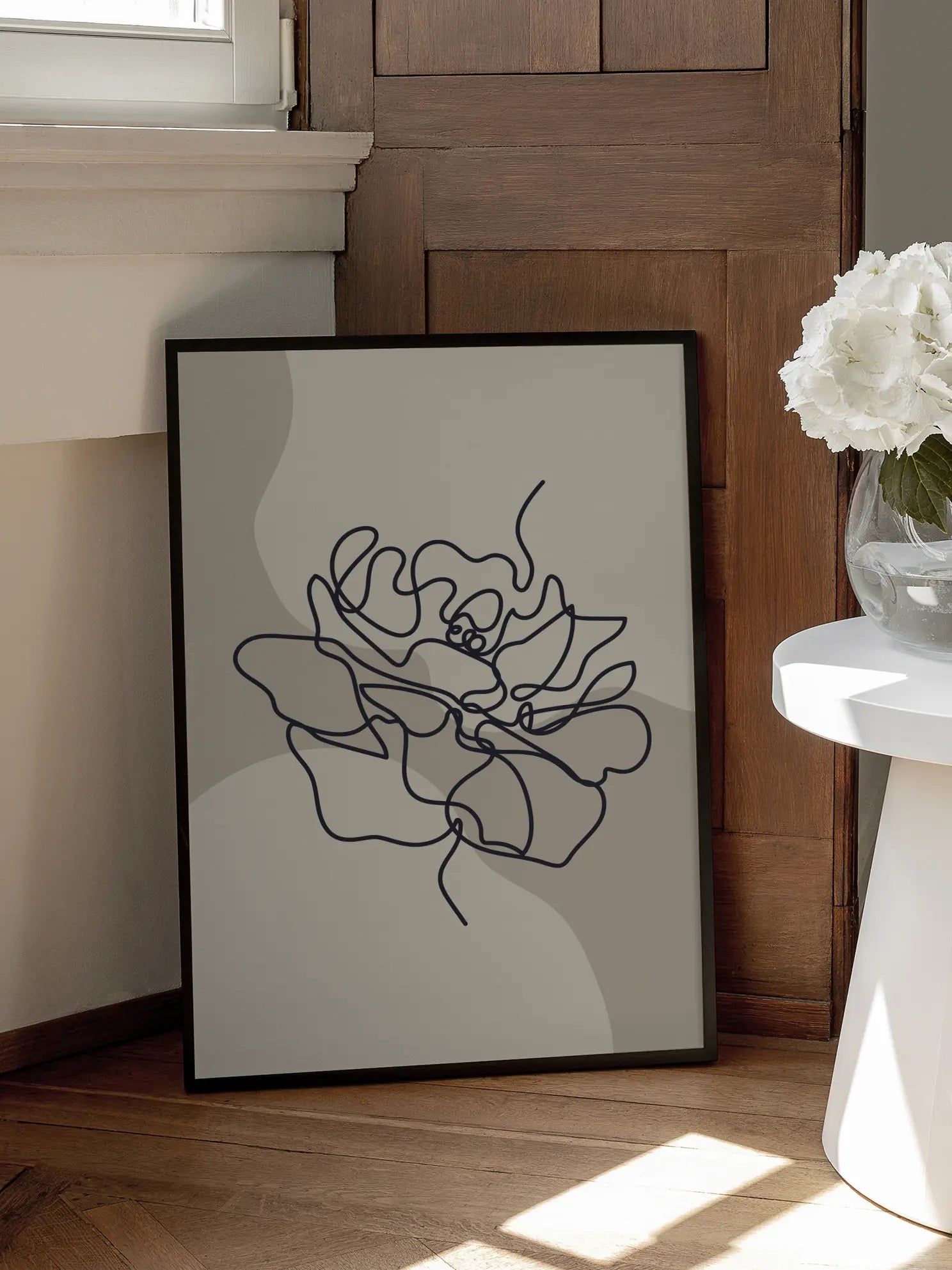 Line Flower Poster