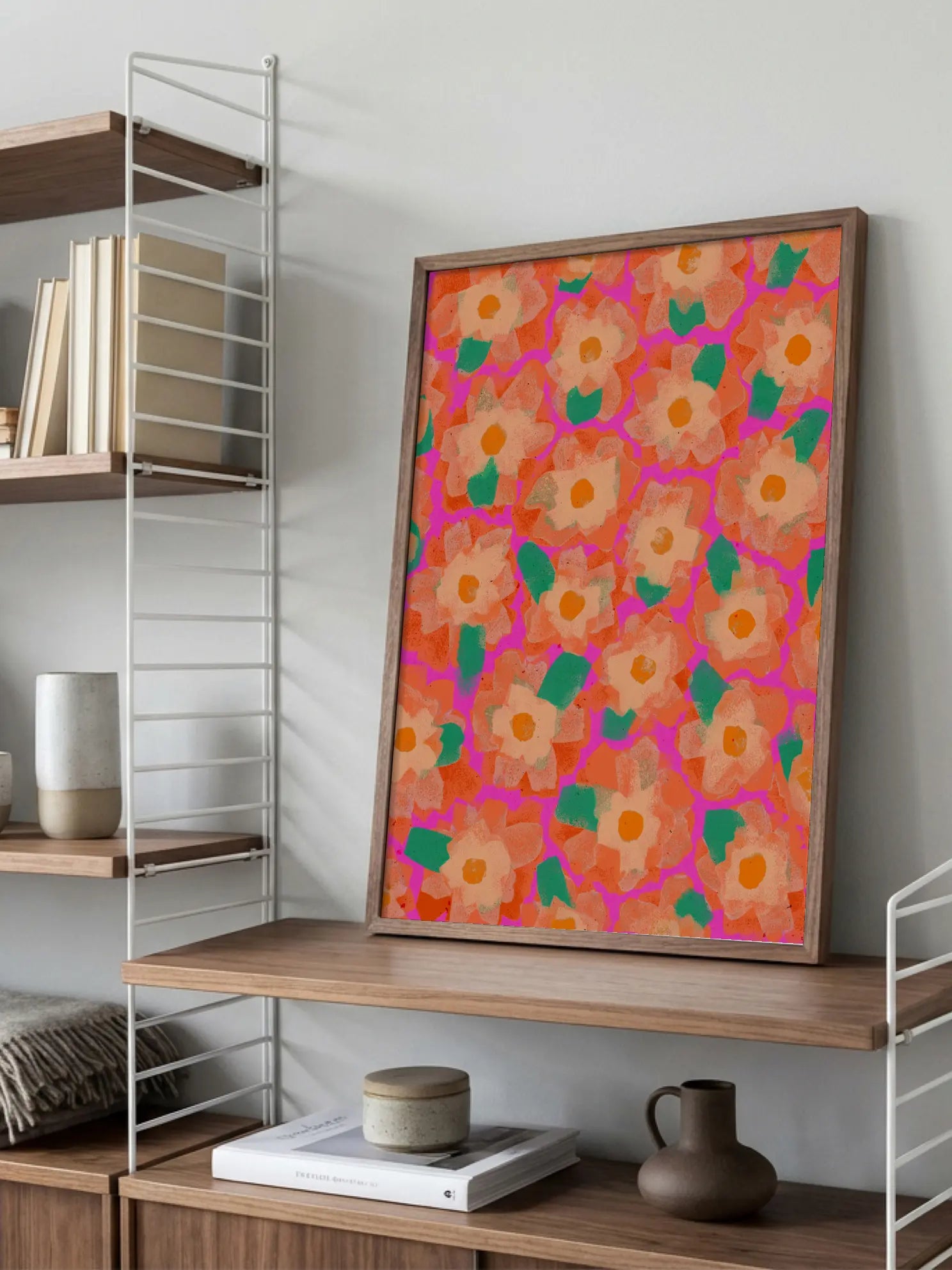 Lively Floral Pattern Poster