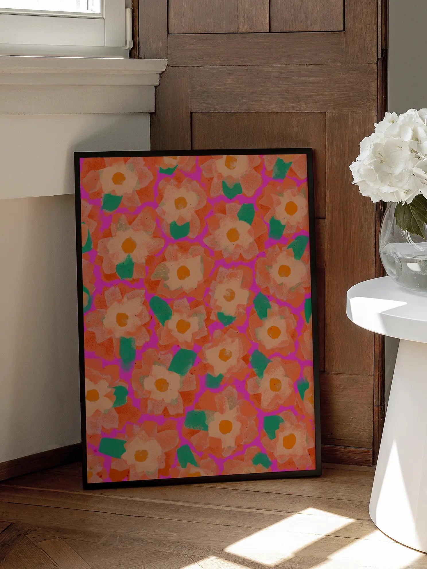 Lively Floral Pattern Poster