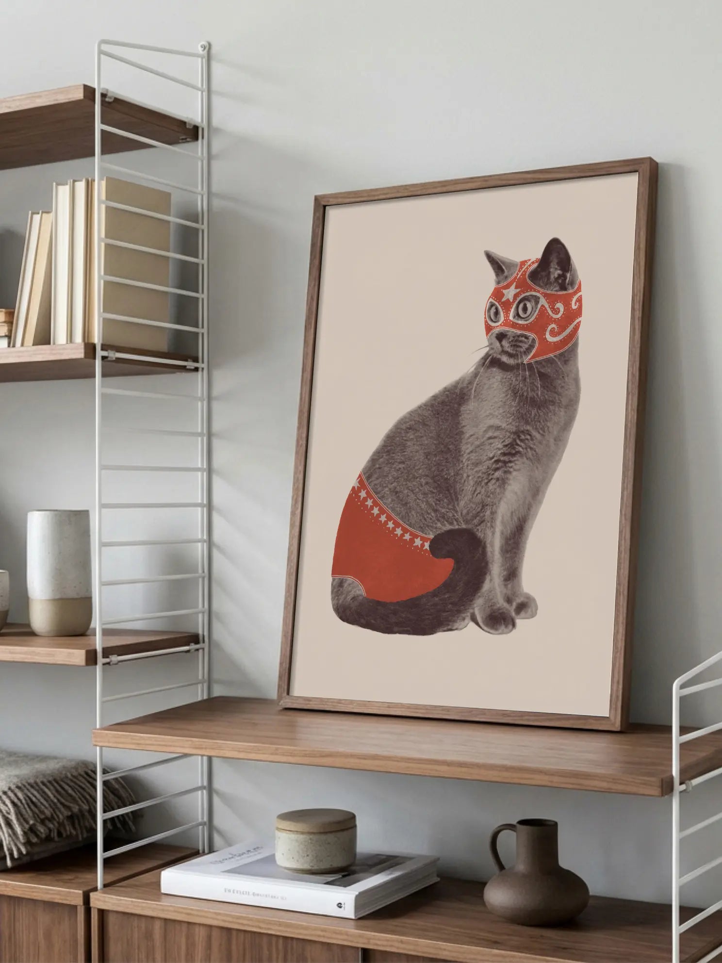 Luchador Cat Poster