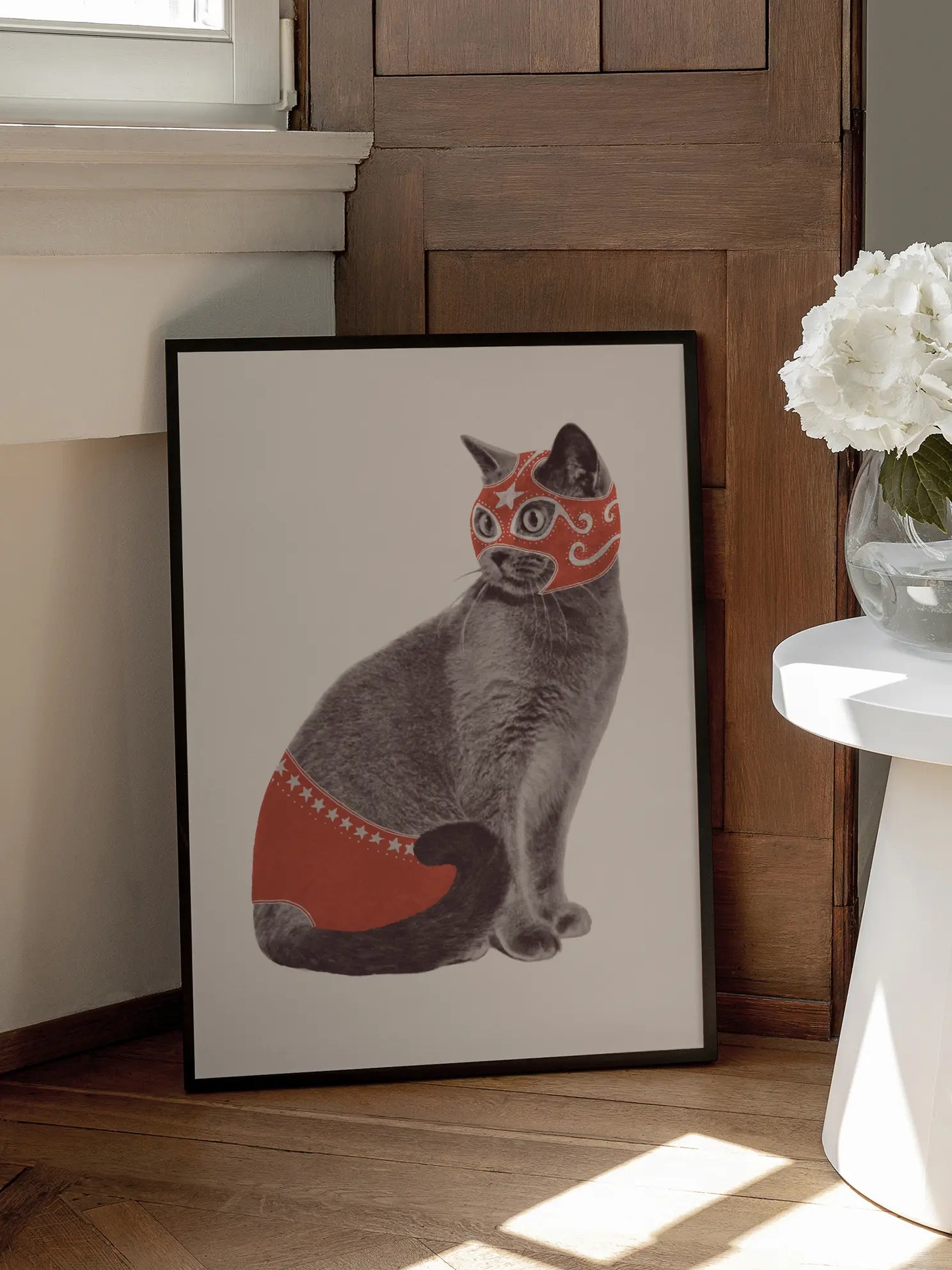 Luchador Cat Poster