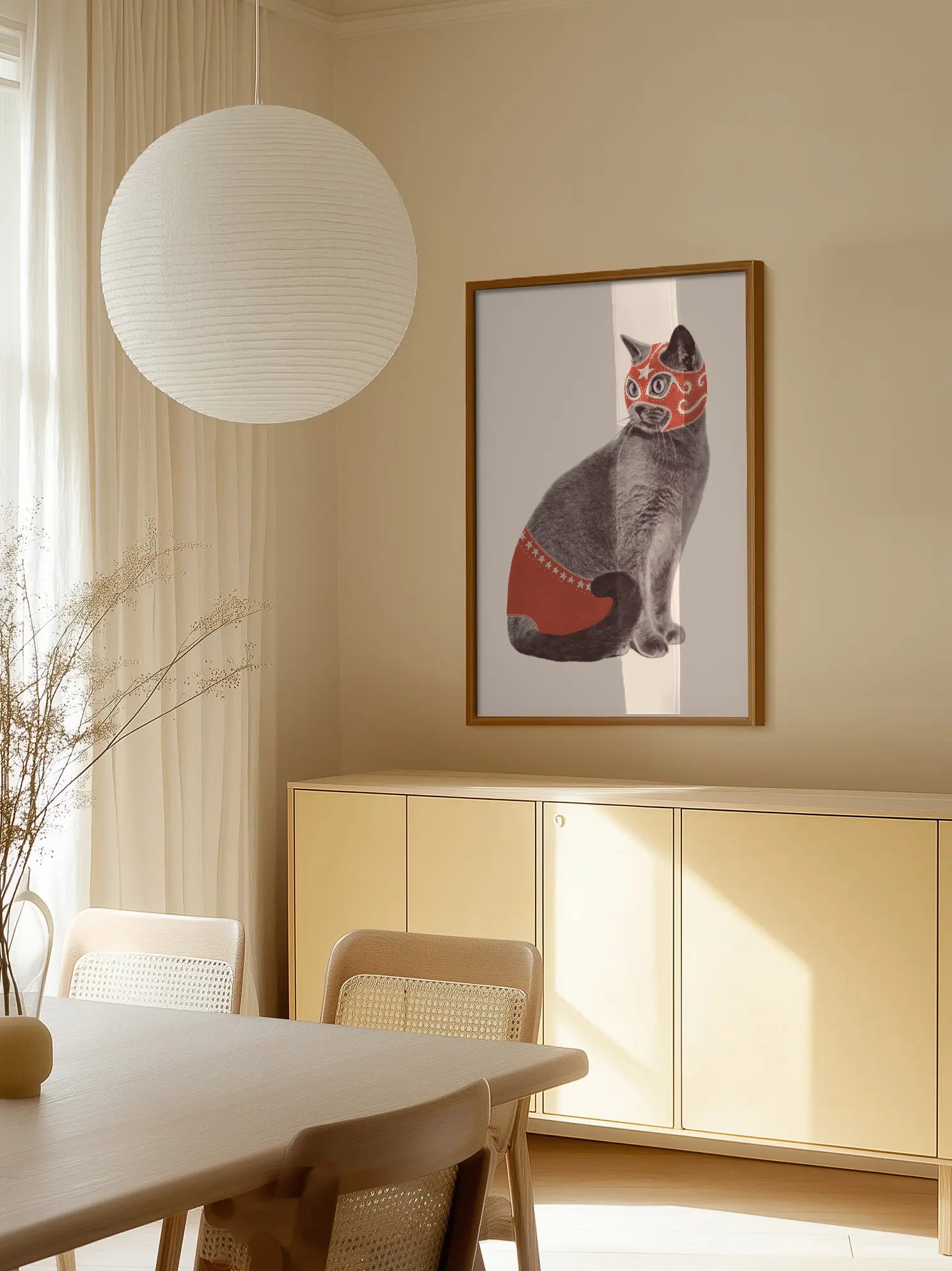 Luchador Cat Poster
