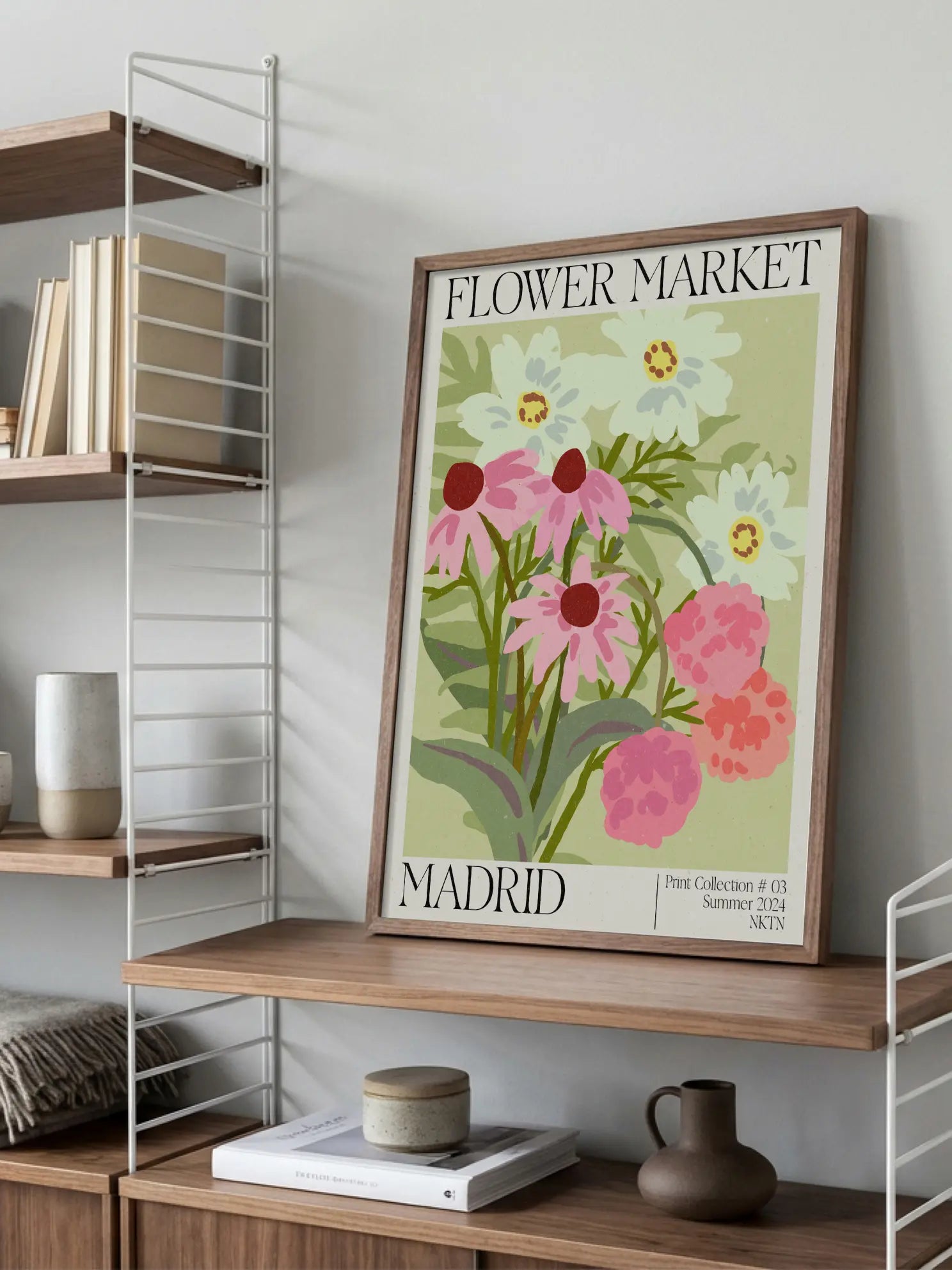 Madrid Flower Market Poster