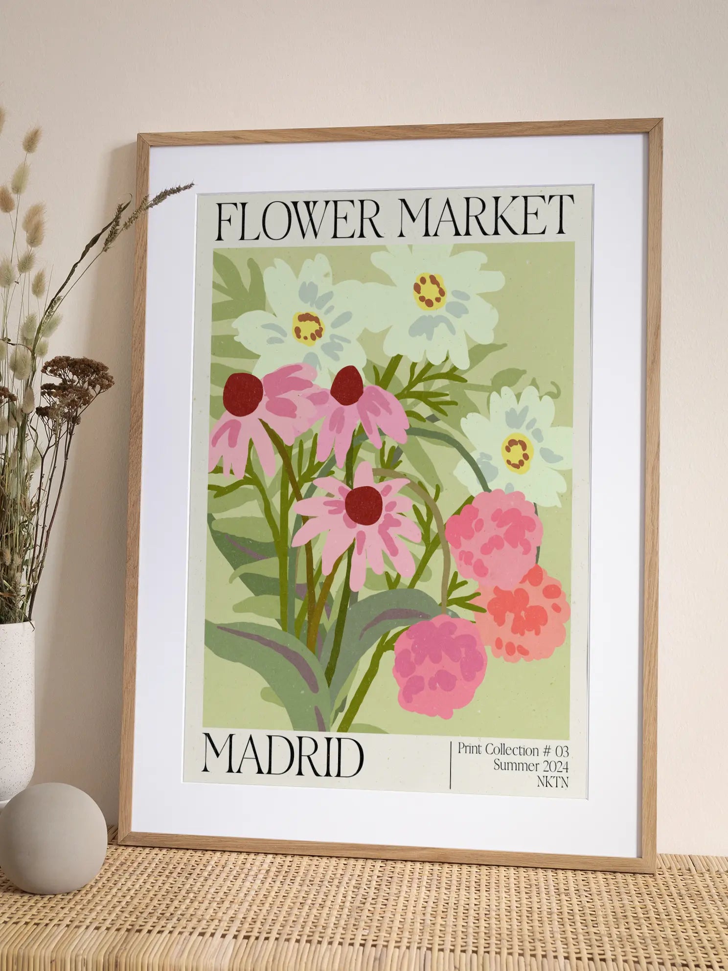 Madrid Flower Market Poster