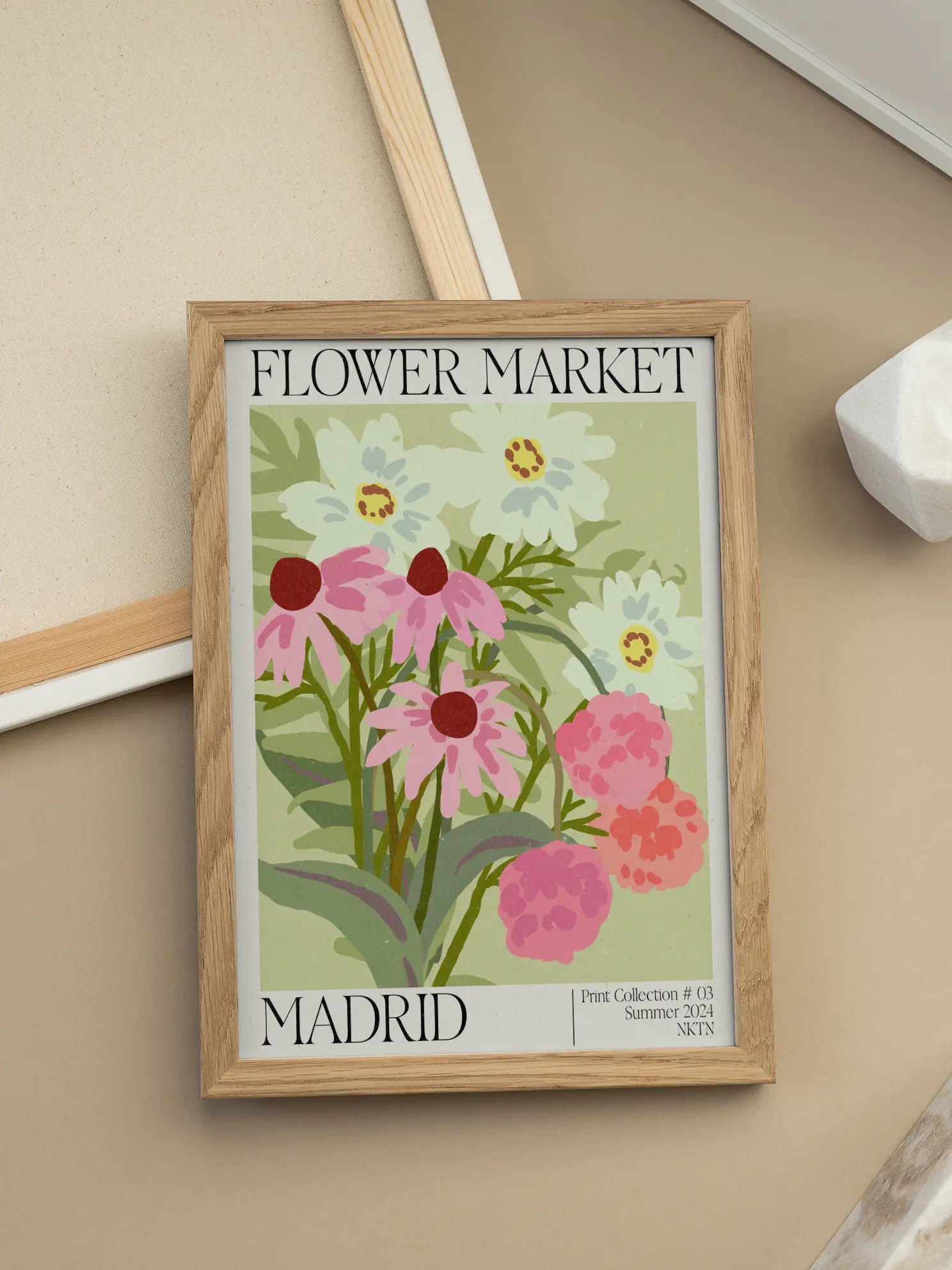 Madrid Flower Market Poster