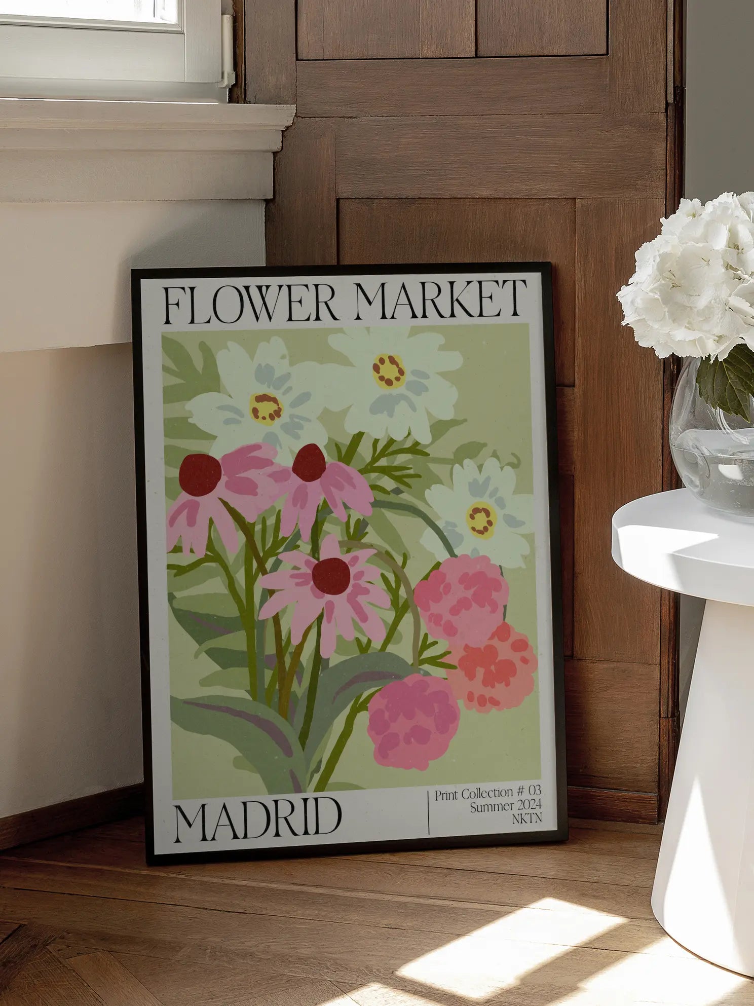 Madrid Flower Market Poster