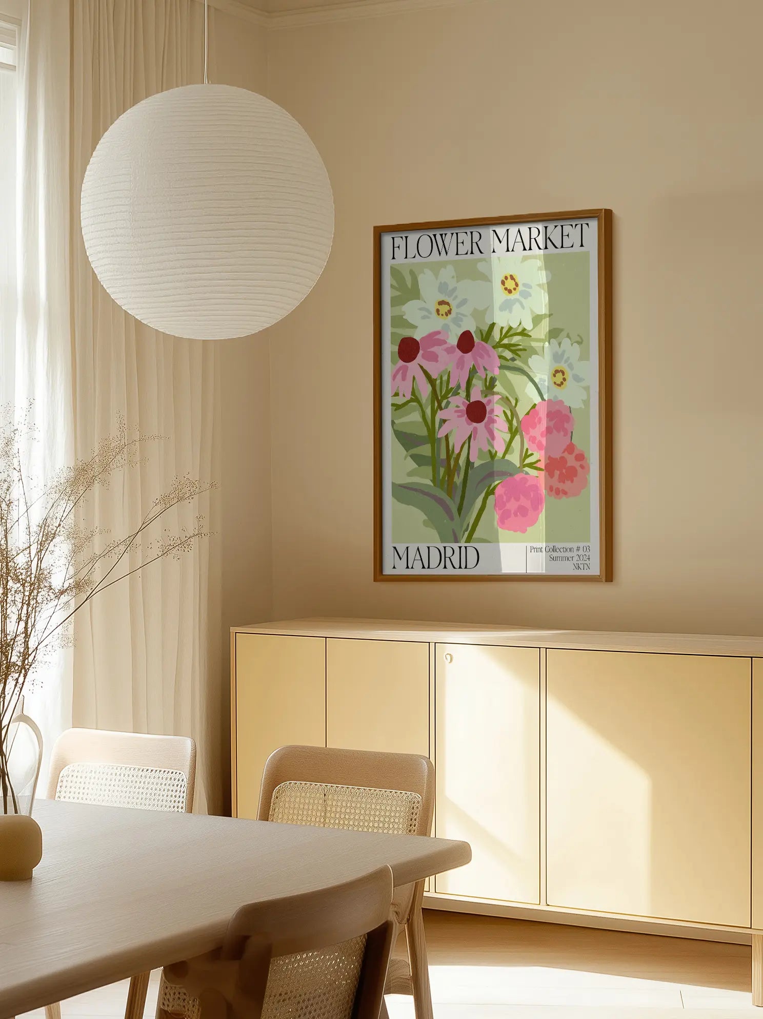 Madrid Flower Market Poster