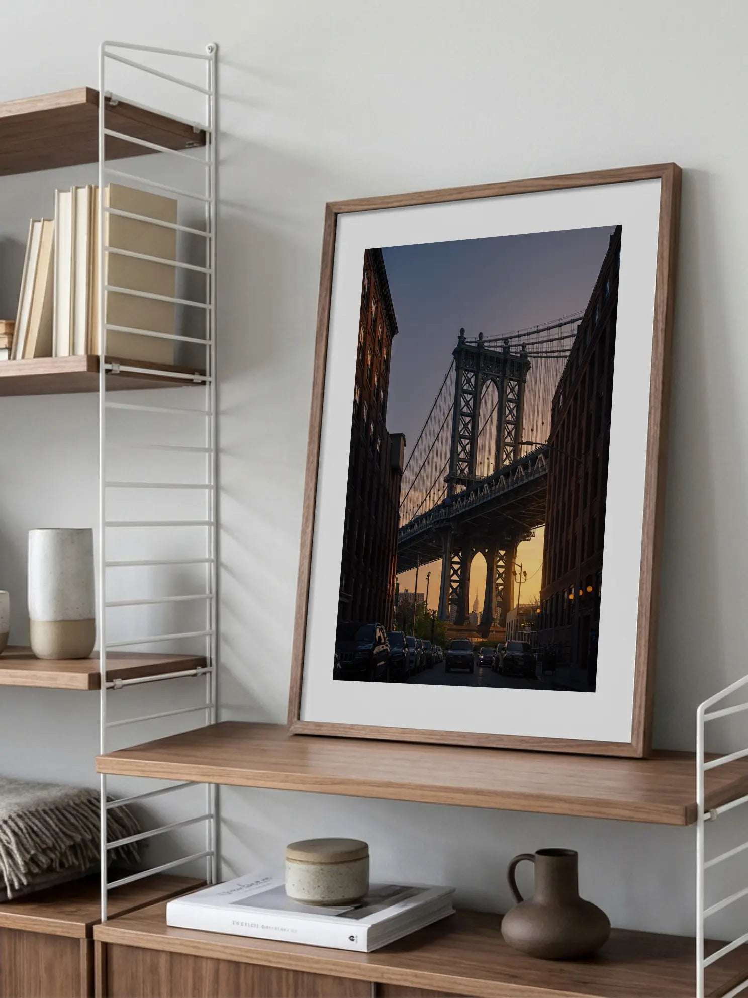 Manhattan Bridge at Sunset Poster