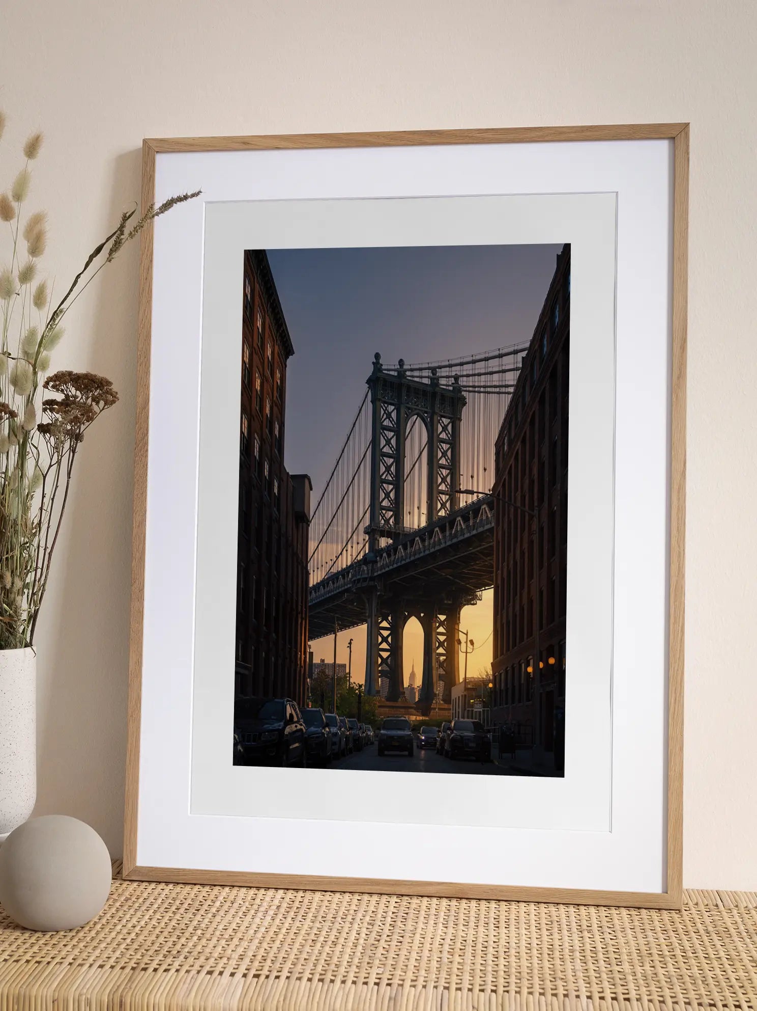 Manhattan Bridge at Sunset Poster