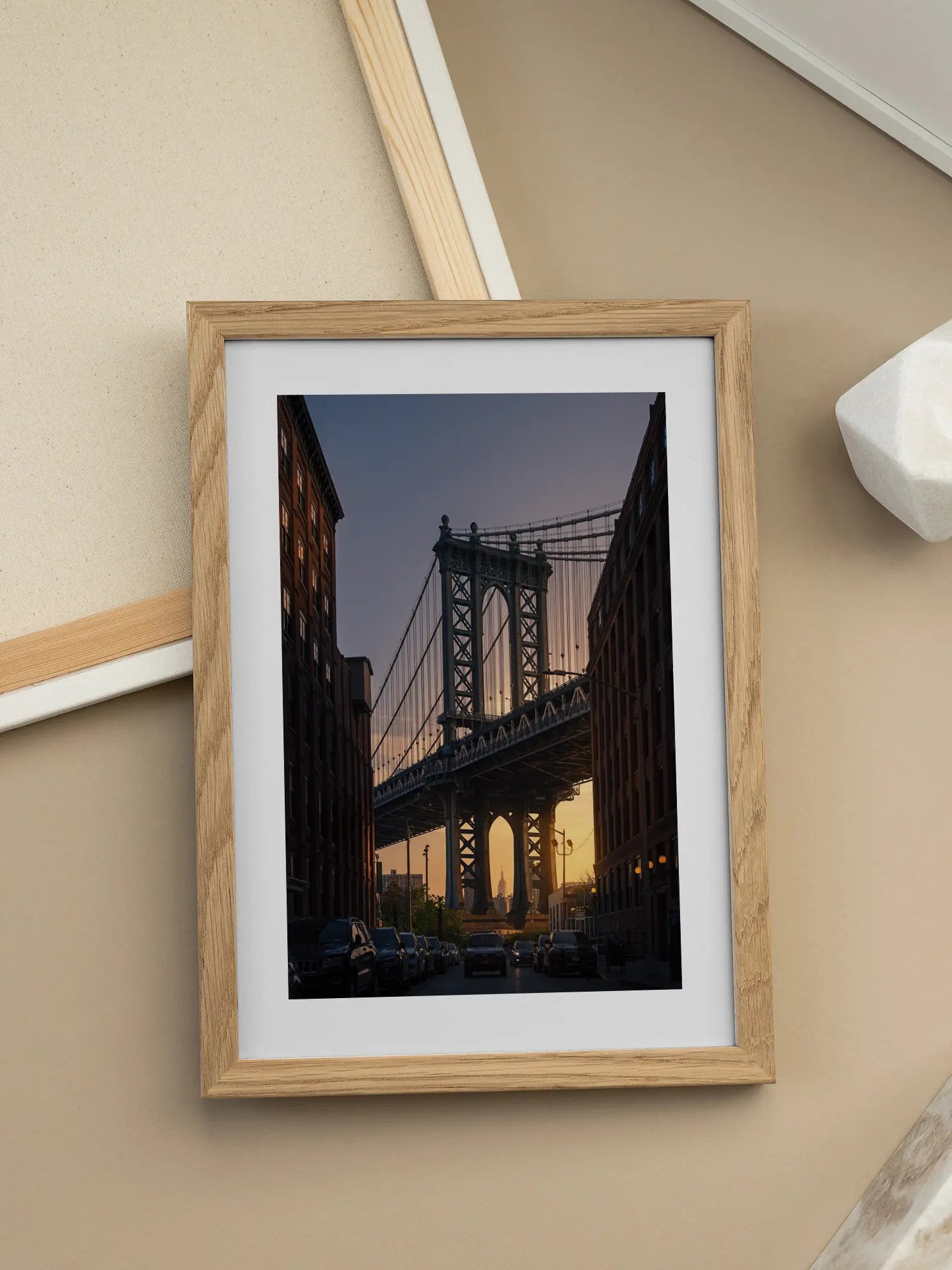 Manhattan Bridge at Sunset Poster