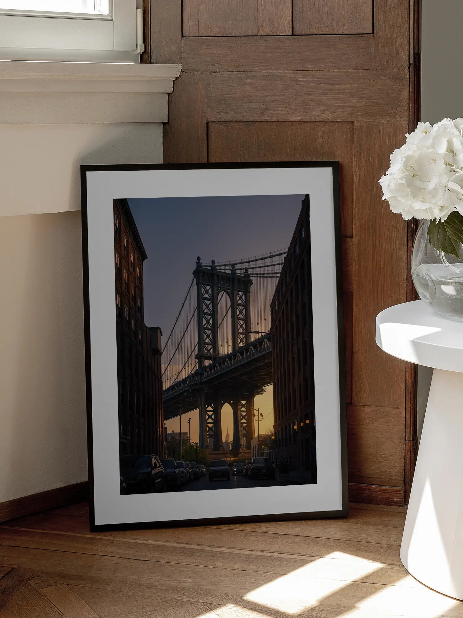 Manhattan Bridge at Sunset Poster
