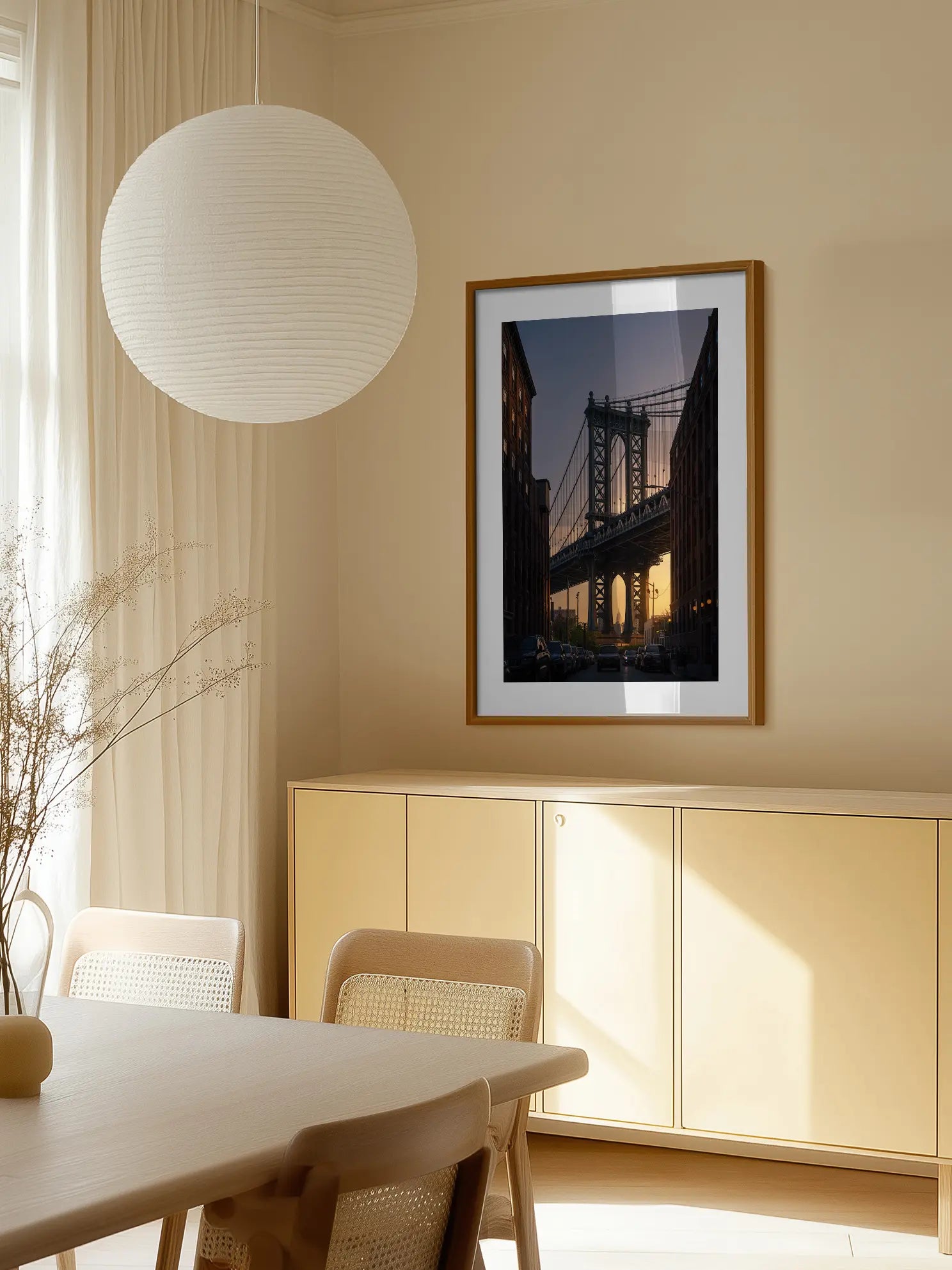Manhattan Bridge at Sunset Poster