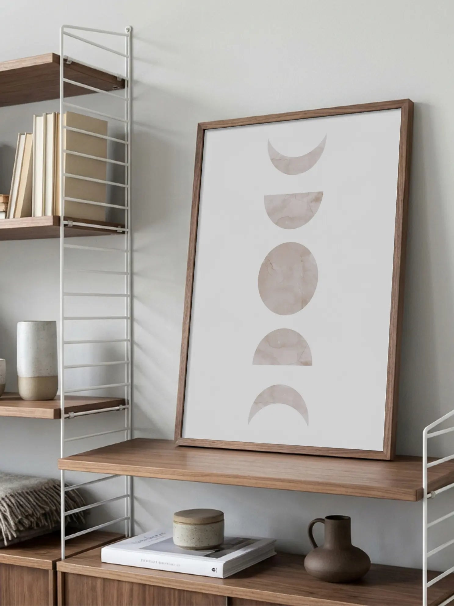 Marble Moon Phases Poster
