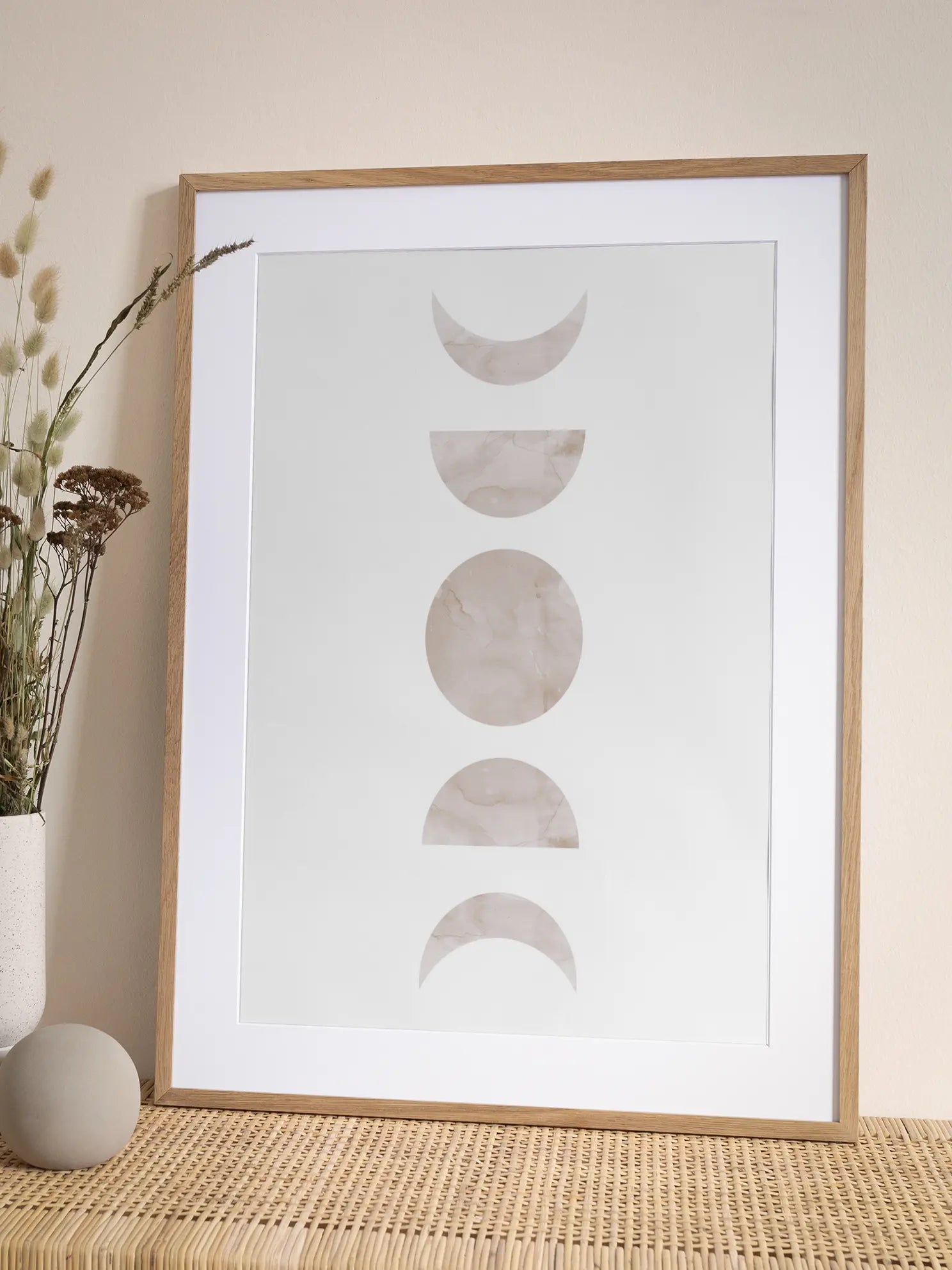 Marble Moon Phases Poster
