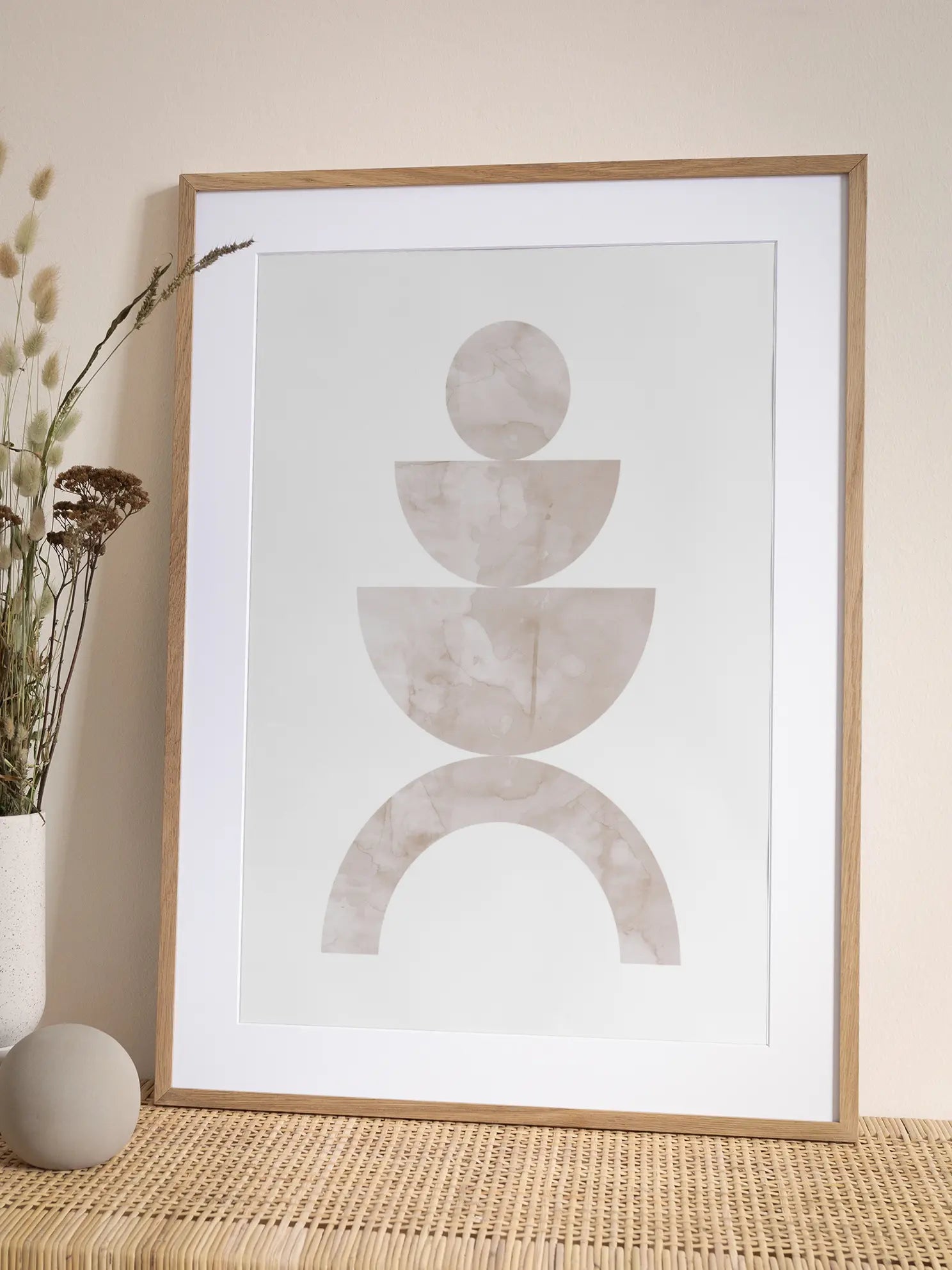 Marble Shapes Minimalisch Poster