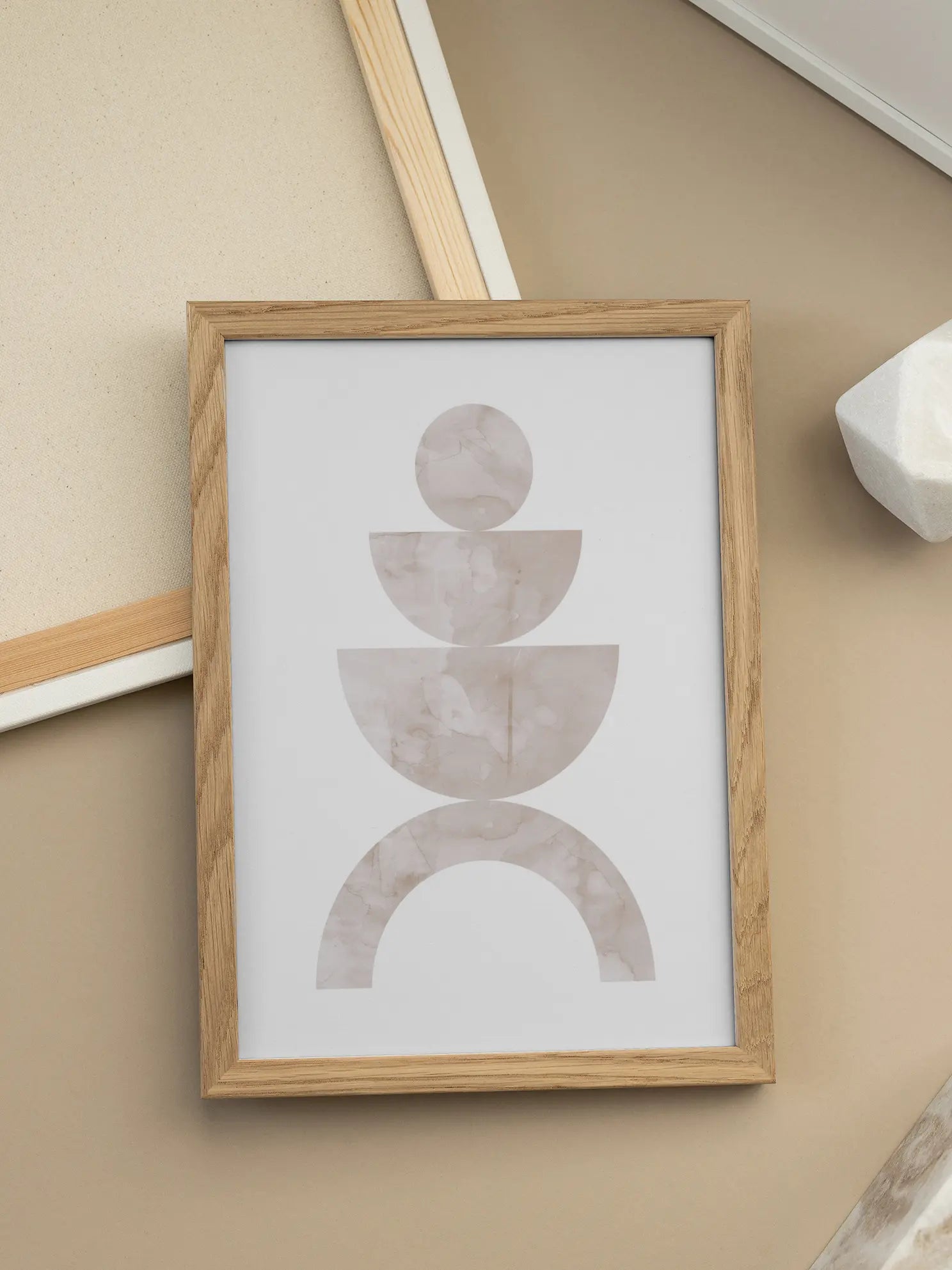 Marble Shapes Minimalisch Poster