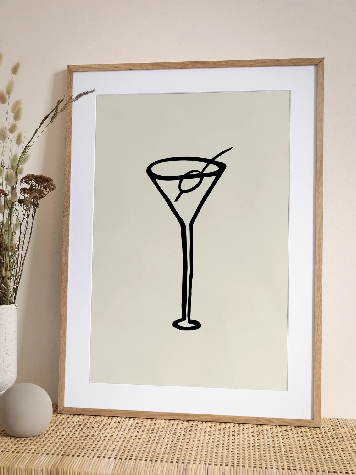 Martini Sketch Poster