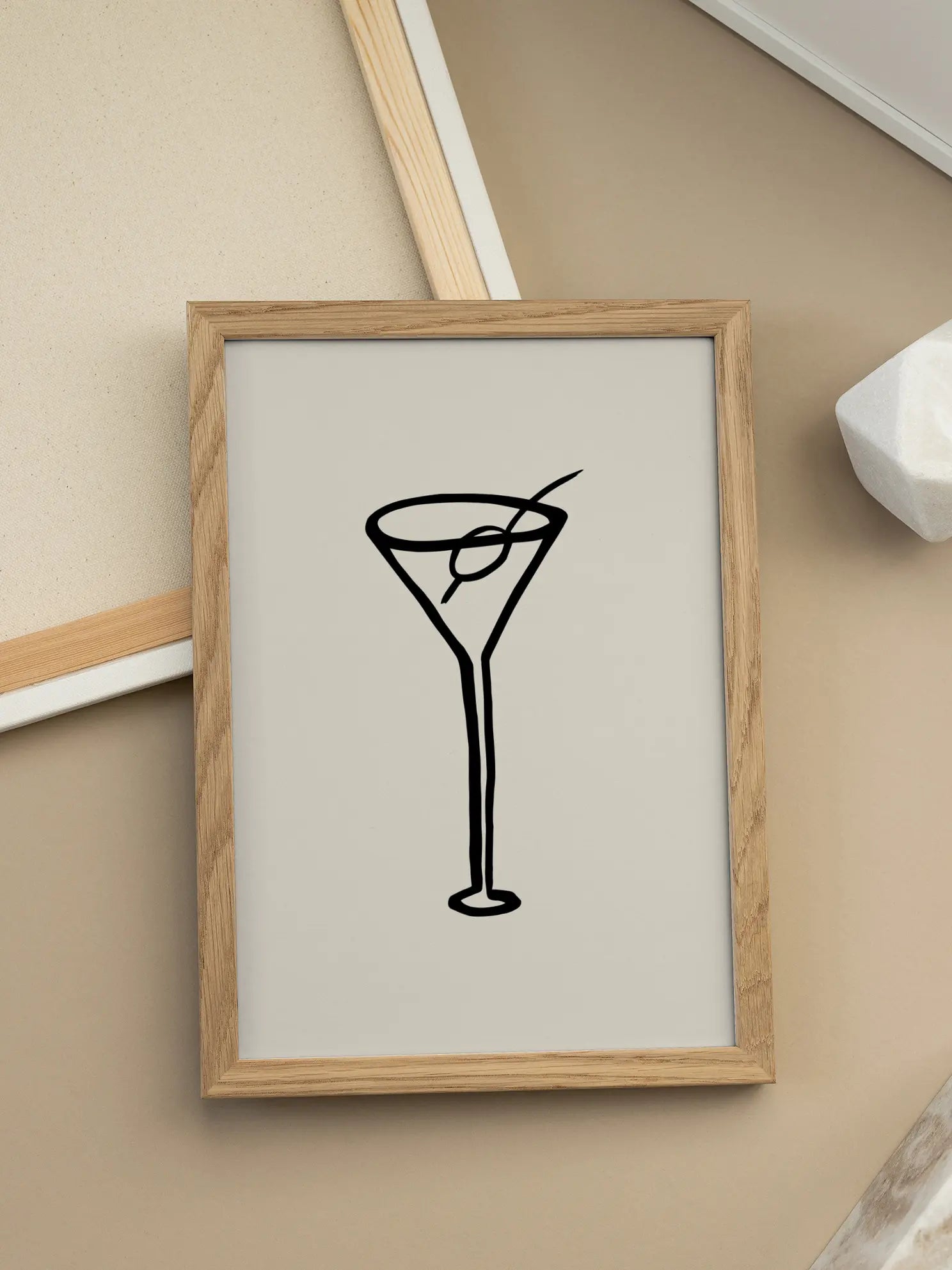 Martini Sketch Poster