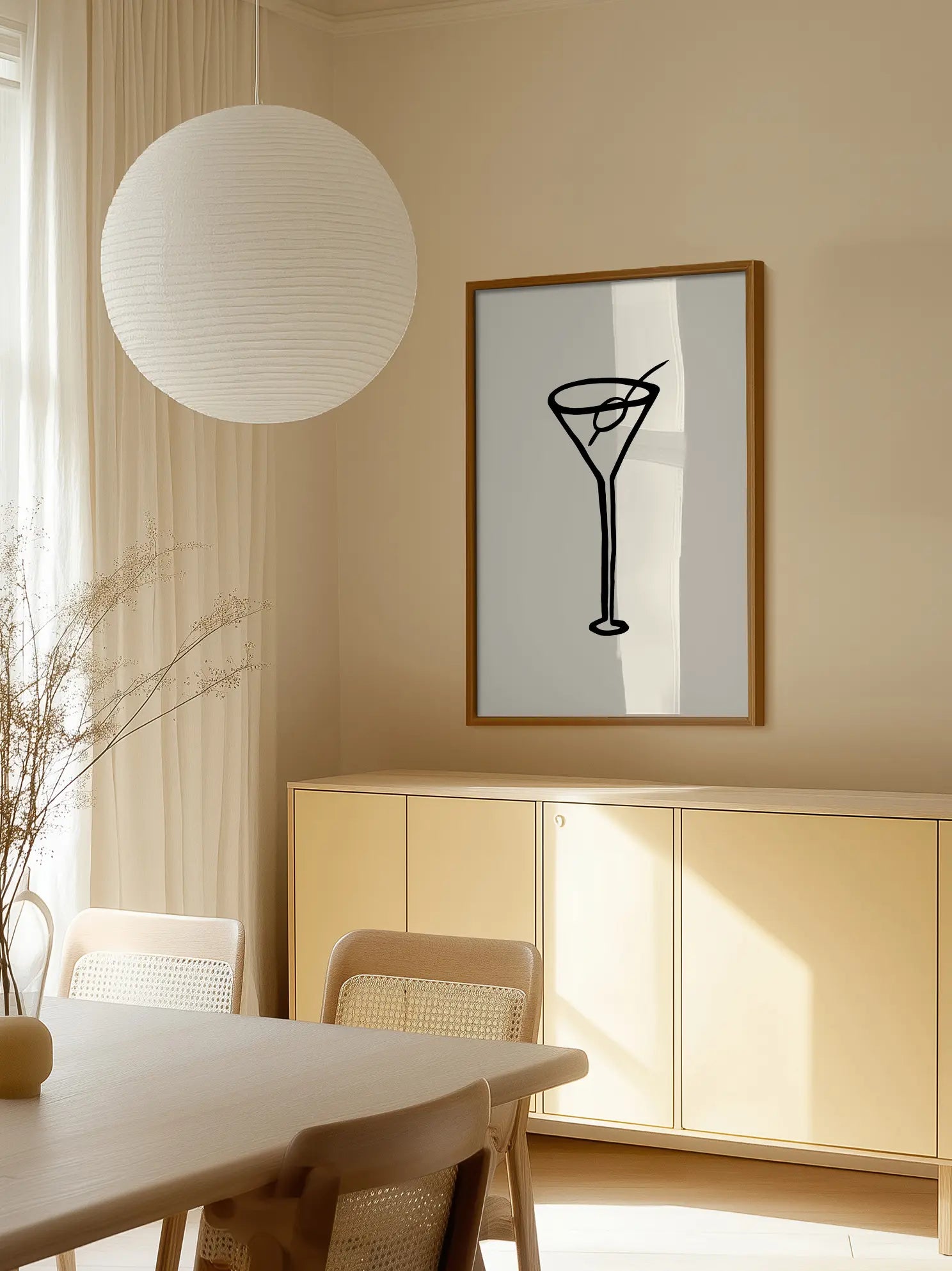 Martini Sketch Poster