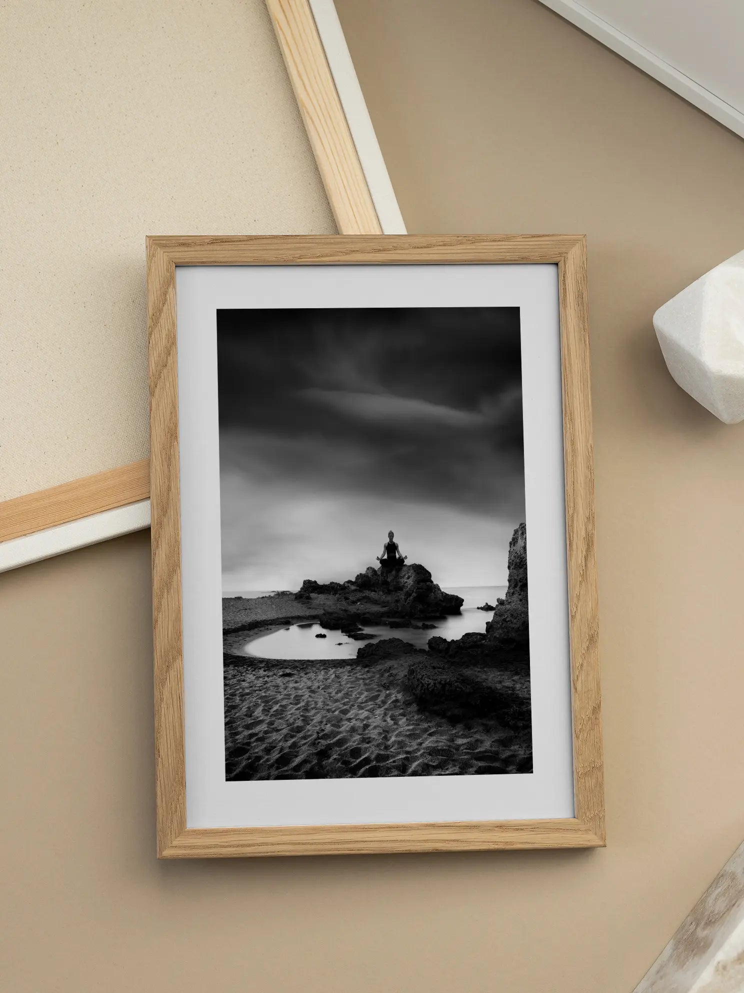 Meditation on the Beach Poster