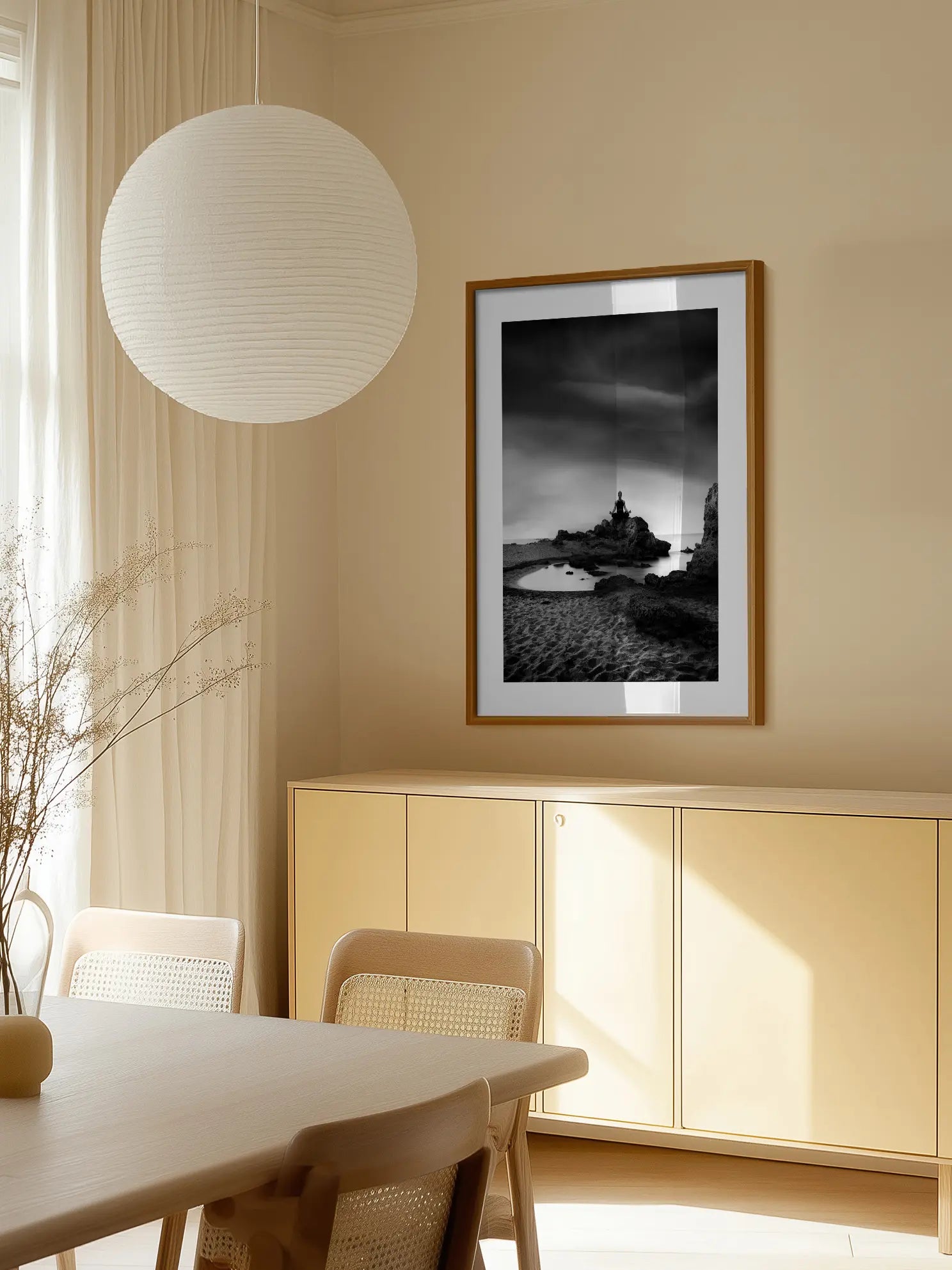 Meditation on the Beach Poster