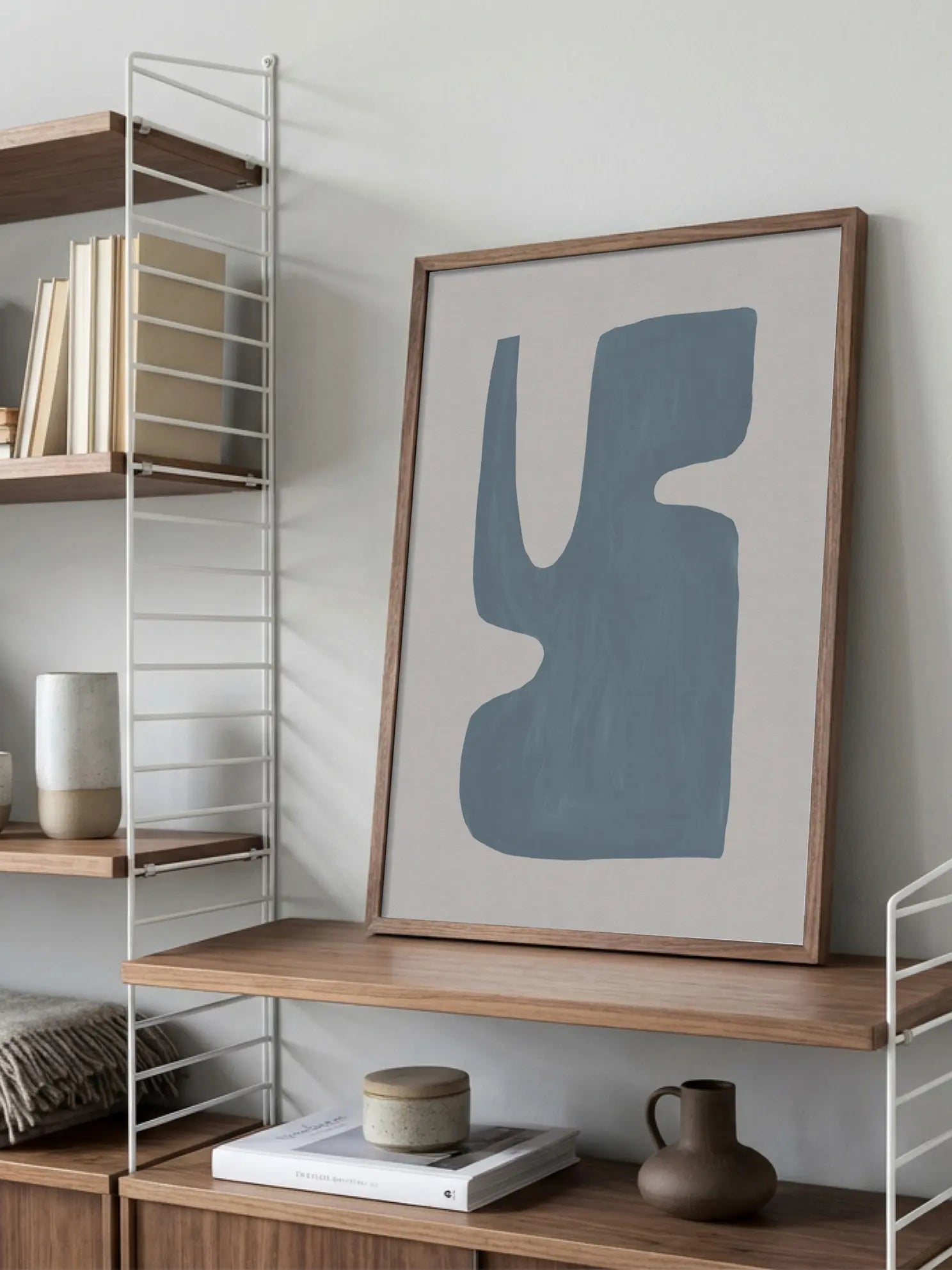 Mid Century Blue No1 Poster